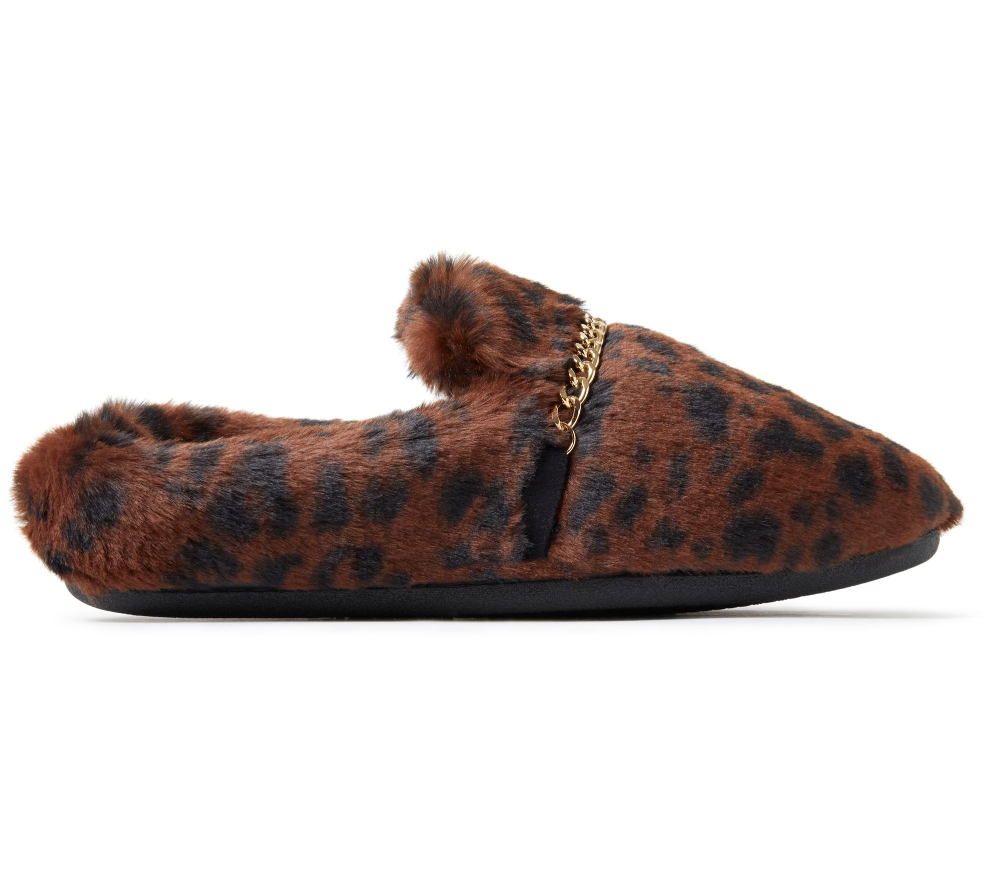 Dearfoams Women's Washable Faux Fur Chain Muler - Marla - QVC.com