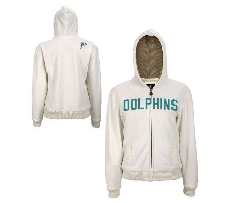 NFL Miami Dolphins Women's Jacket with SweaterLined Hood 