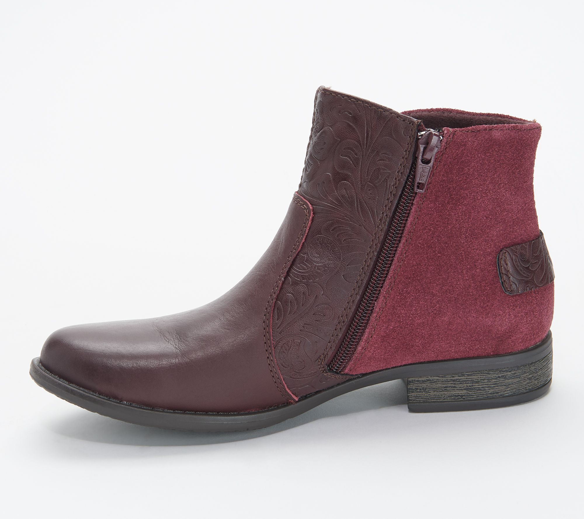 Earth Origins Leather and Suede Ankle Boots - Navigate Noah - QVC.com