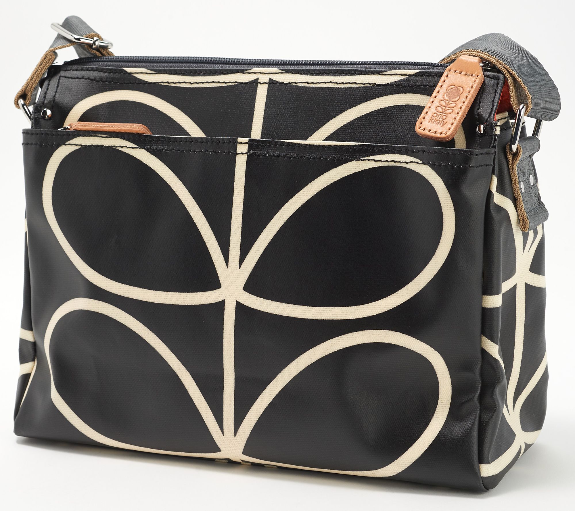 As Is Orla Kiely Printed Coated Canvas Crossbody - Fielder - QVC.com