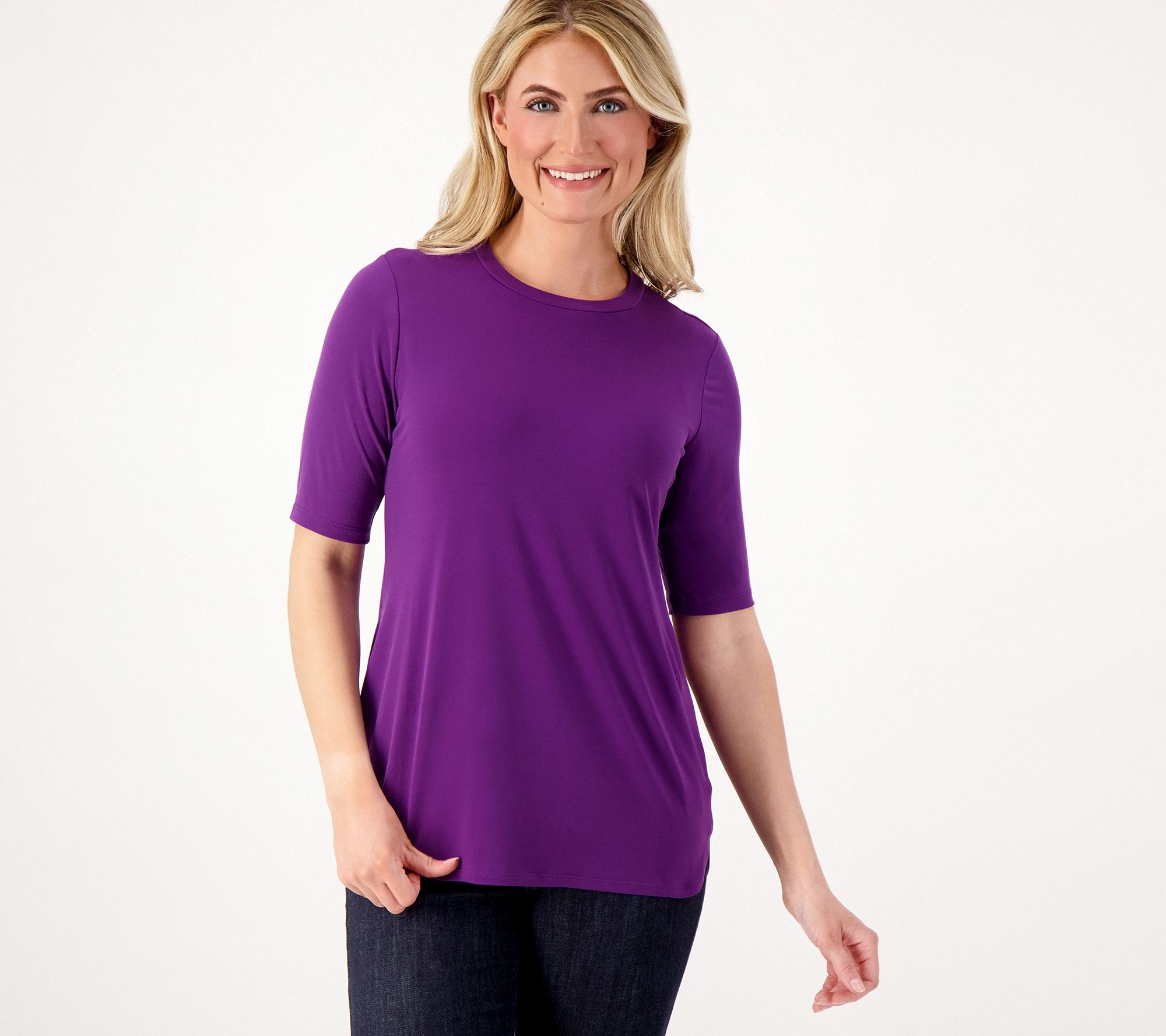 Susan Graver Modern Essentials Liquid Knit Top
