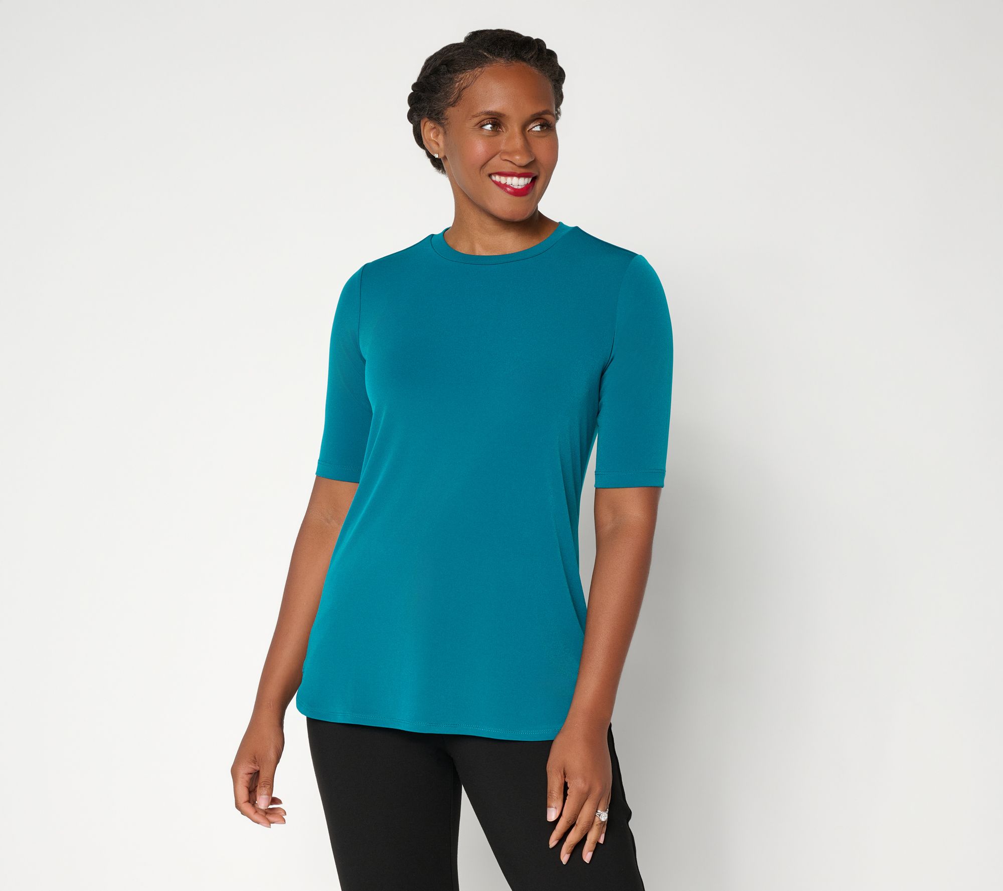 Susan Graver Modern Essentials Liquid Knit Top