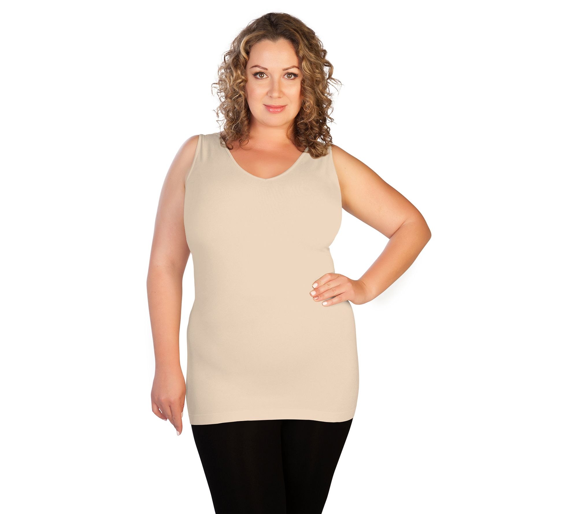 skinnytees Plus V-Neck Tank