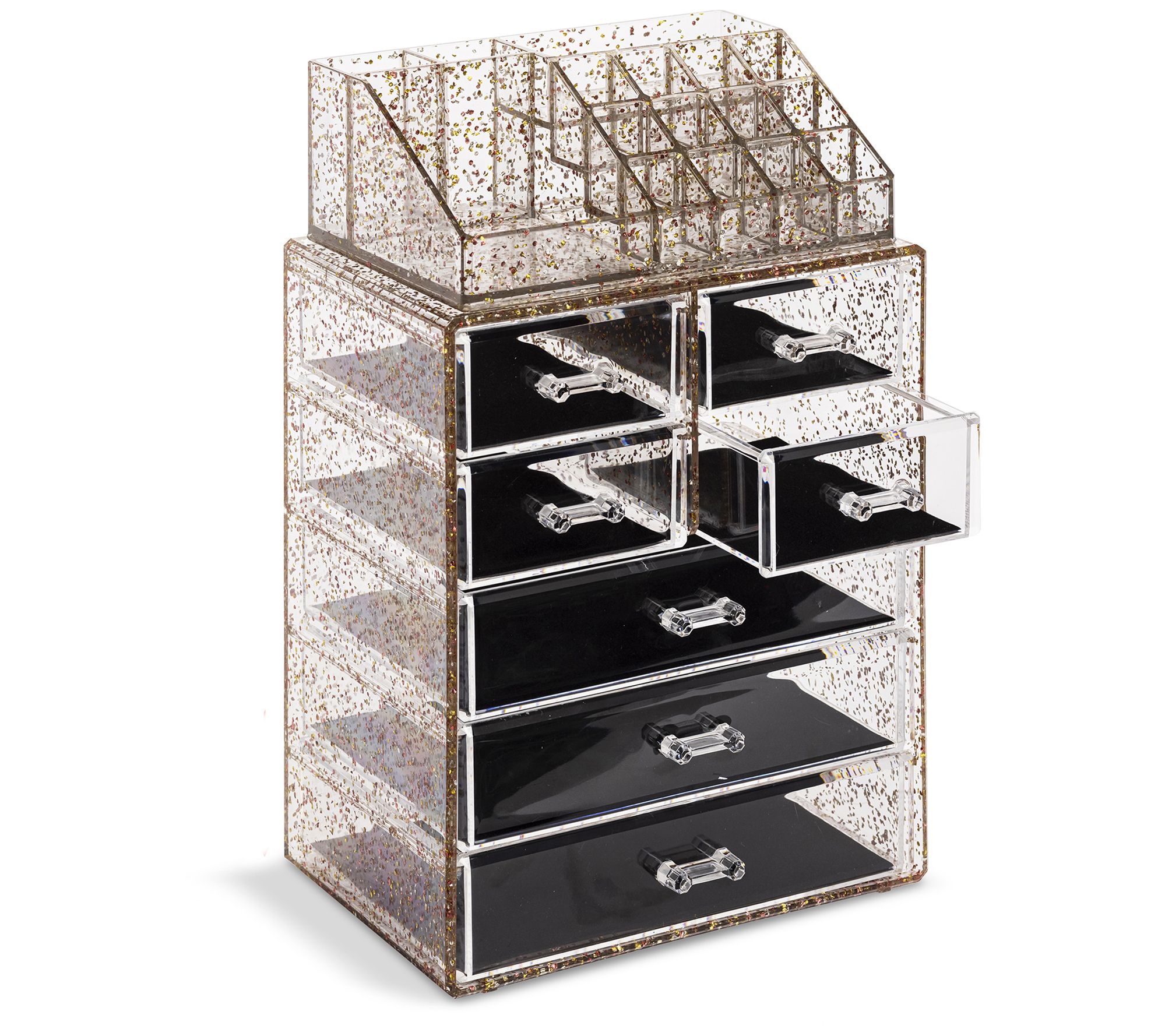 UNIQ acrylic Jewelry box with 3 drawers - organizer storage for earring,  necklaces, bracelets, watches etc.
