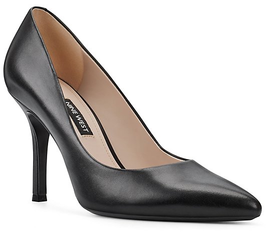 Nine West Slip-On Leather Pointy Toe Pumps - Fifth