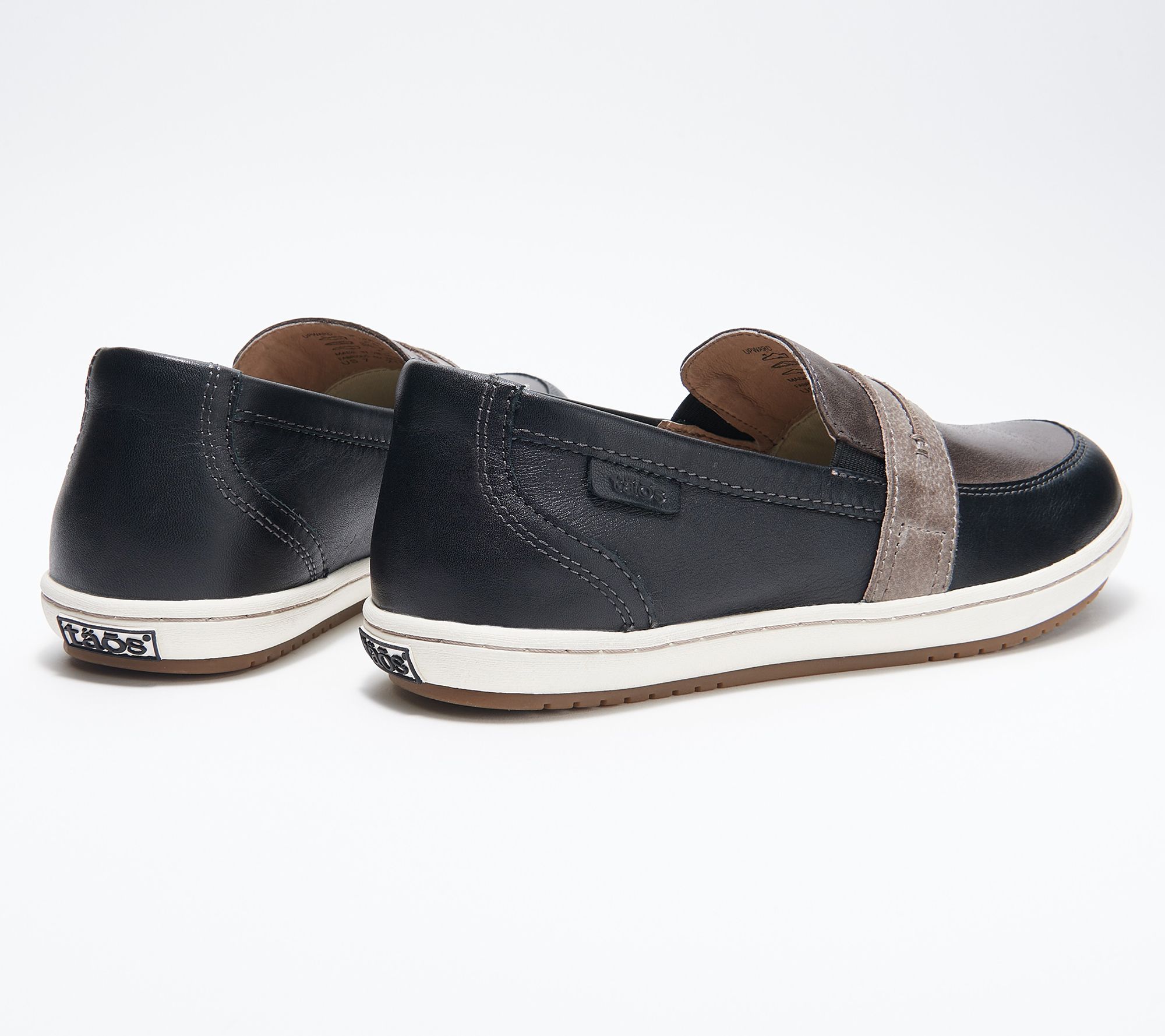 Taos Leather Slip-On Loafers - Upward - QVC.com