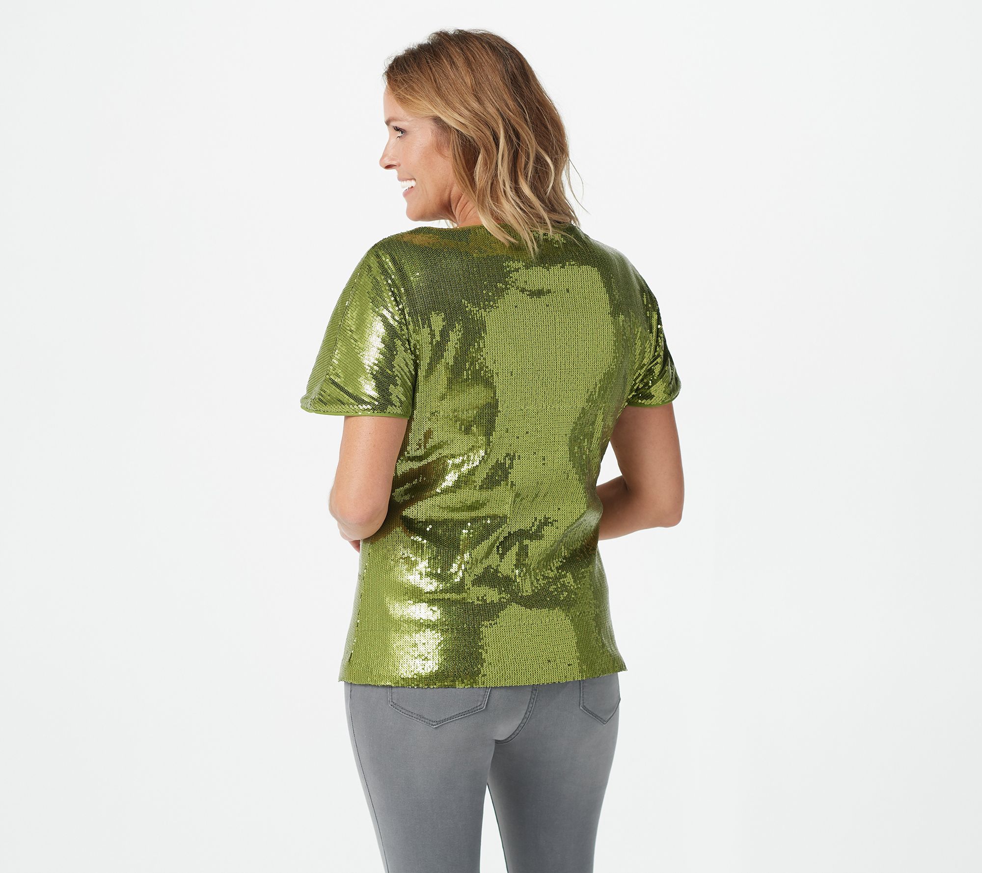 qvc sequin tops