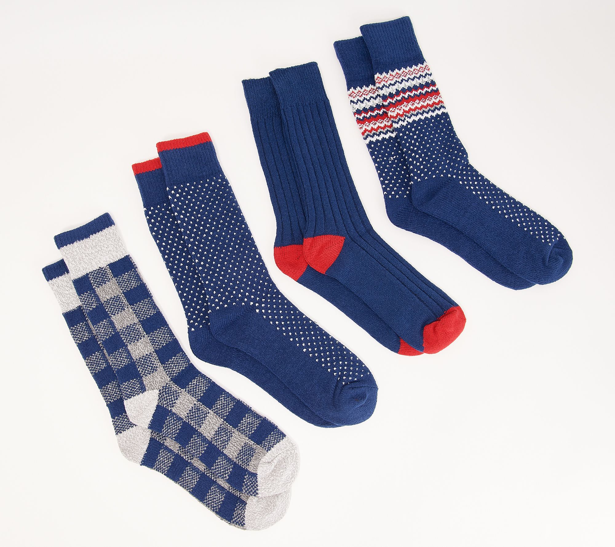 Cuddl Duds Men's Boot Socks Set of 4 - QVC.com