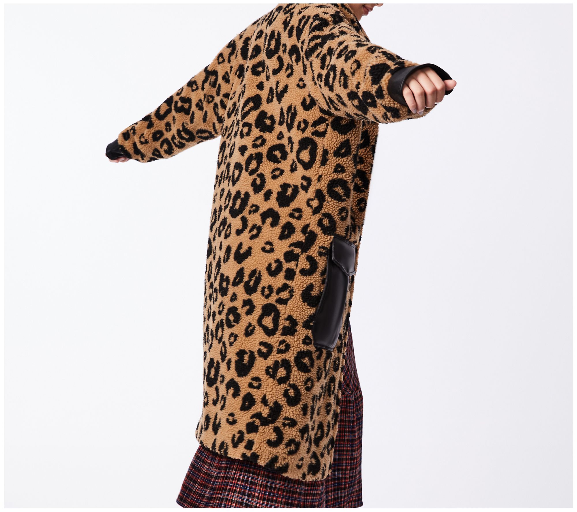 Qvc on sale leopard coat