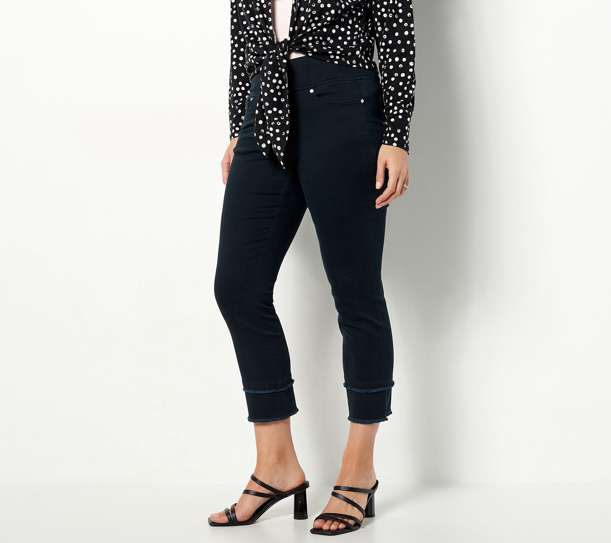 Belle by Kim Gravel TripleLuxe_Reg Twill Cropped Straight-Leg