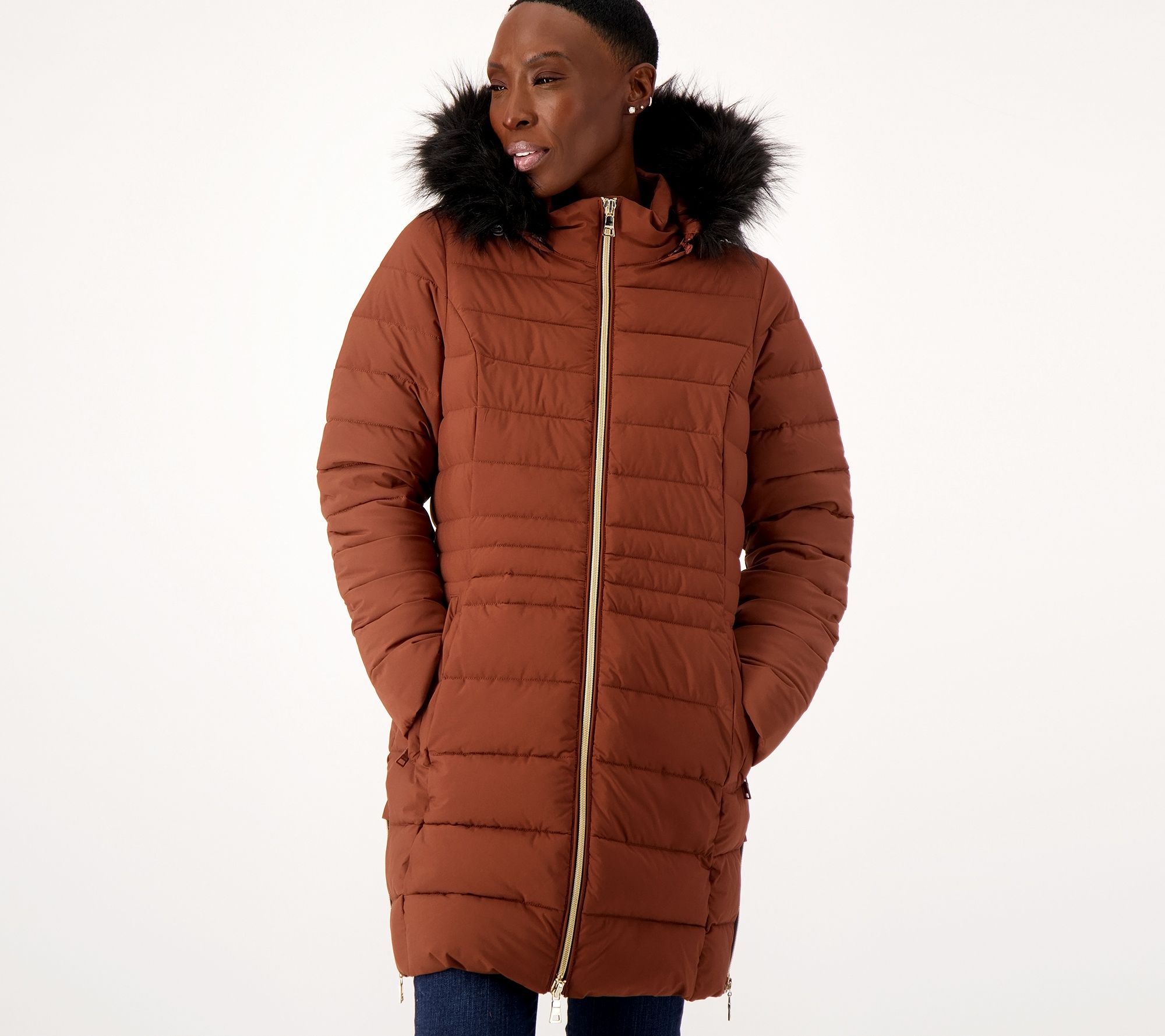 Nuage Faux Fur Lined Quilted Parka 