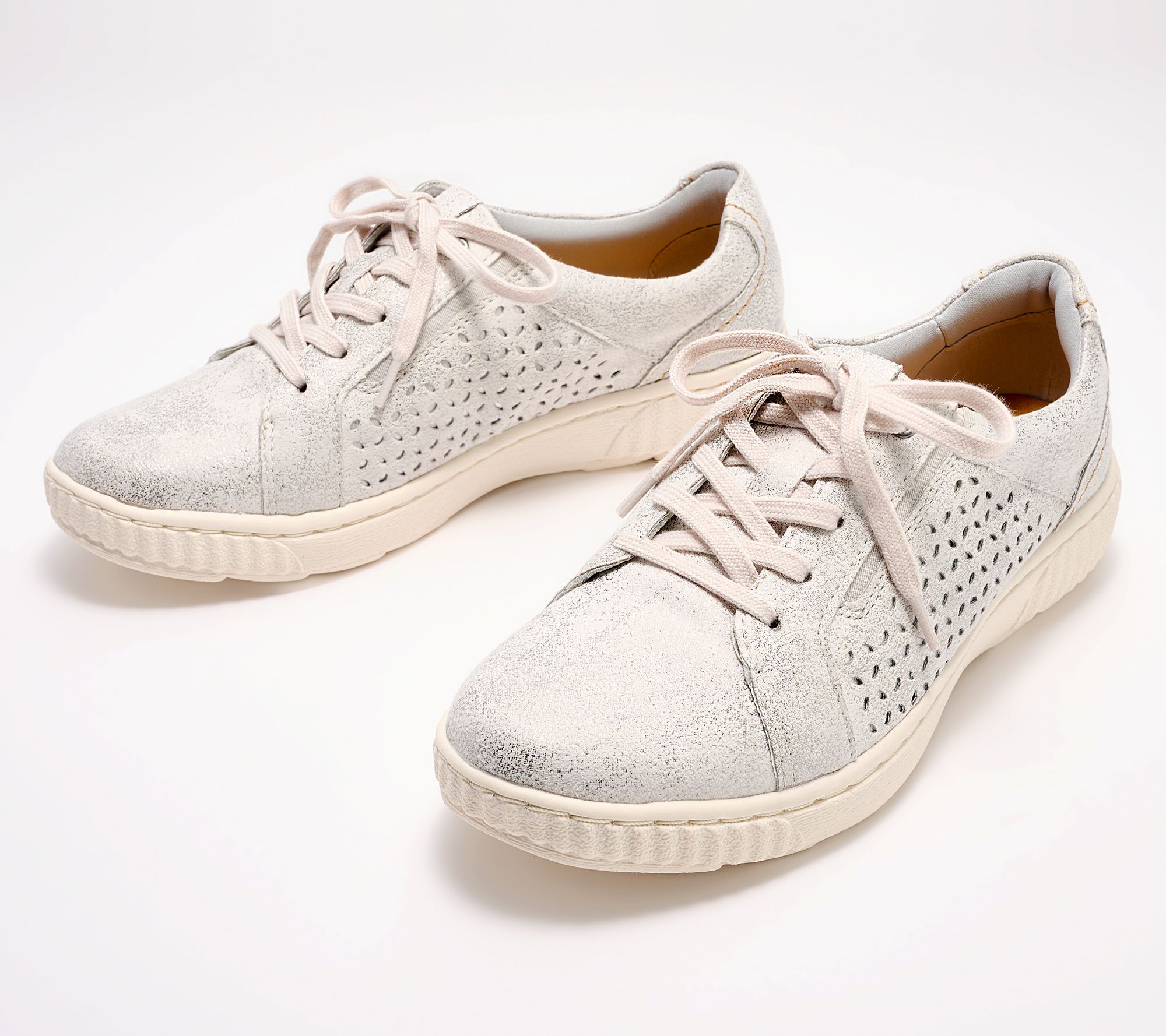 Tilladelse Andragende Monograph Clarks Collection Leather/Textile Casual Sneakers - Caroline Ella - QVC.com
