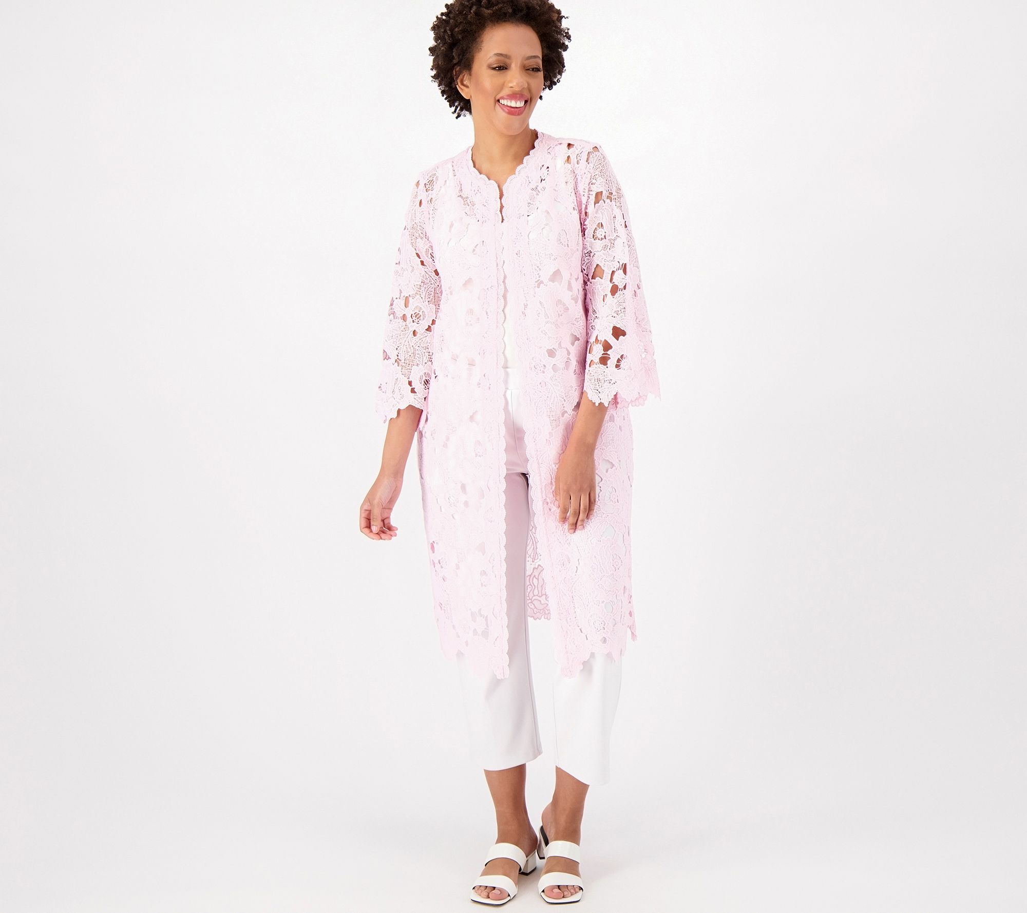 Qvc deals duster cardigan