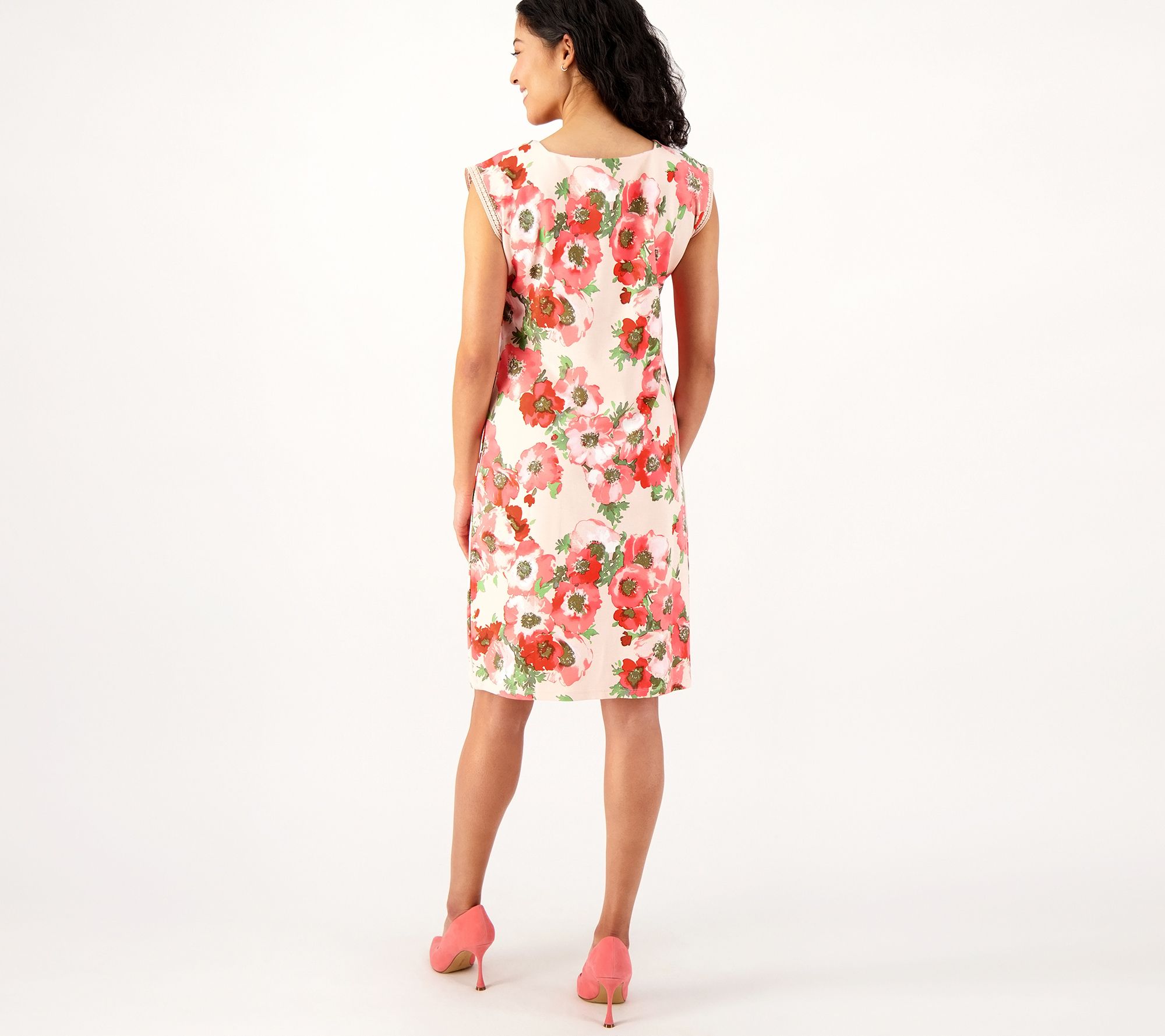 Buy a Lucky Brand Womens Floral Drawstring Shift Dress