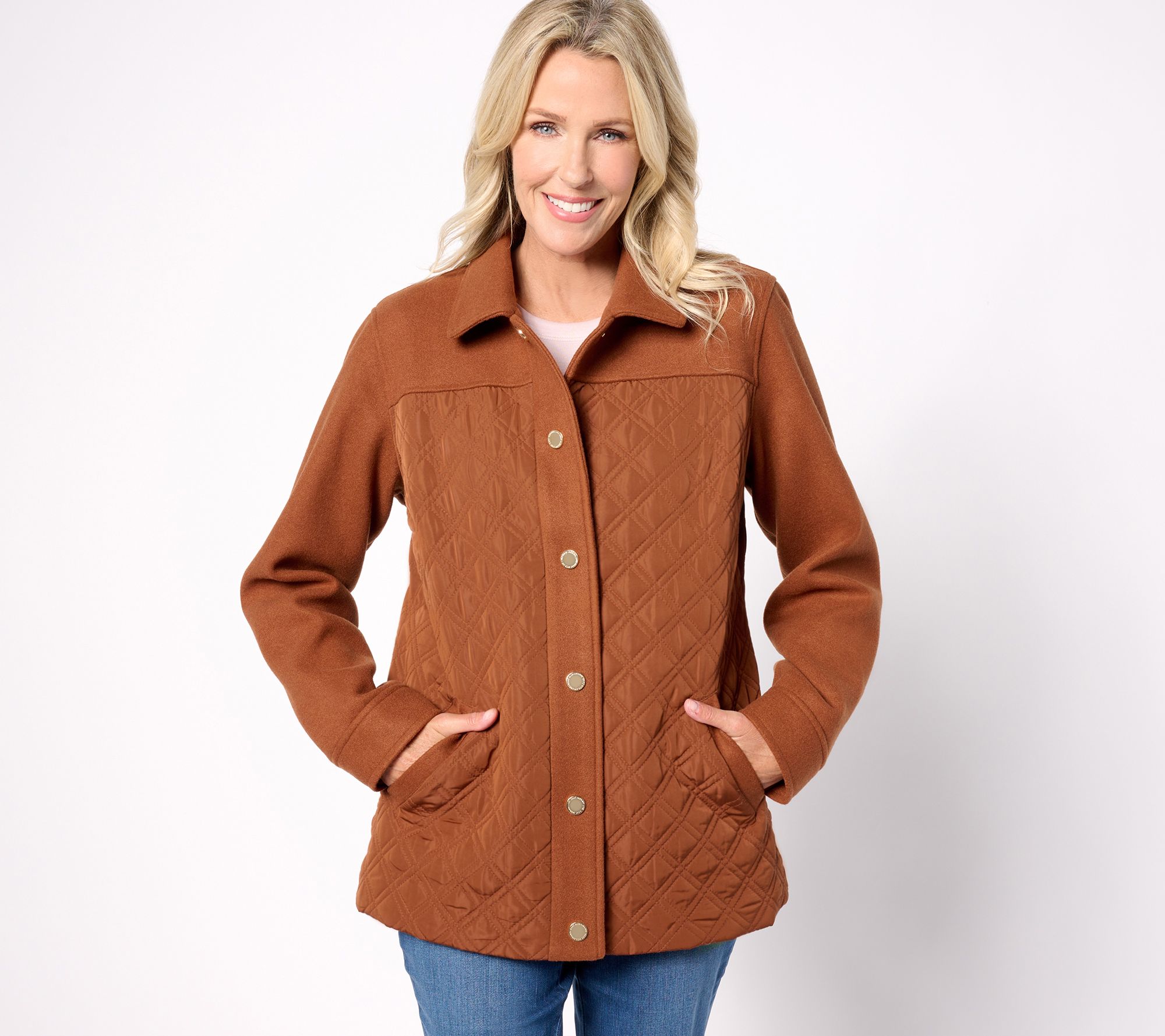 Faux Fur Detail Quilted Coat - Women - Ready-to-Wear