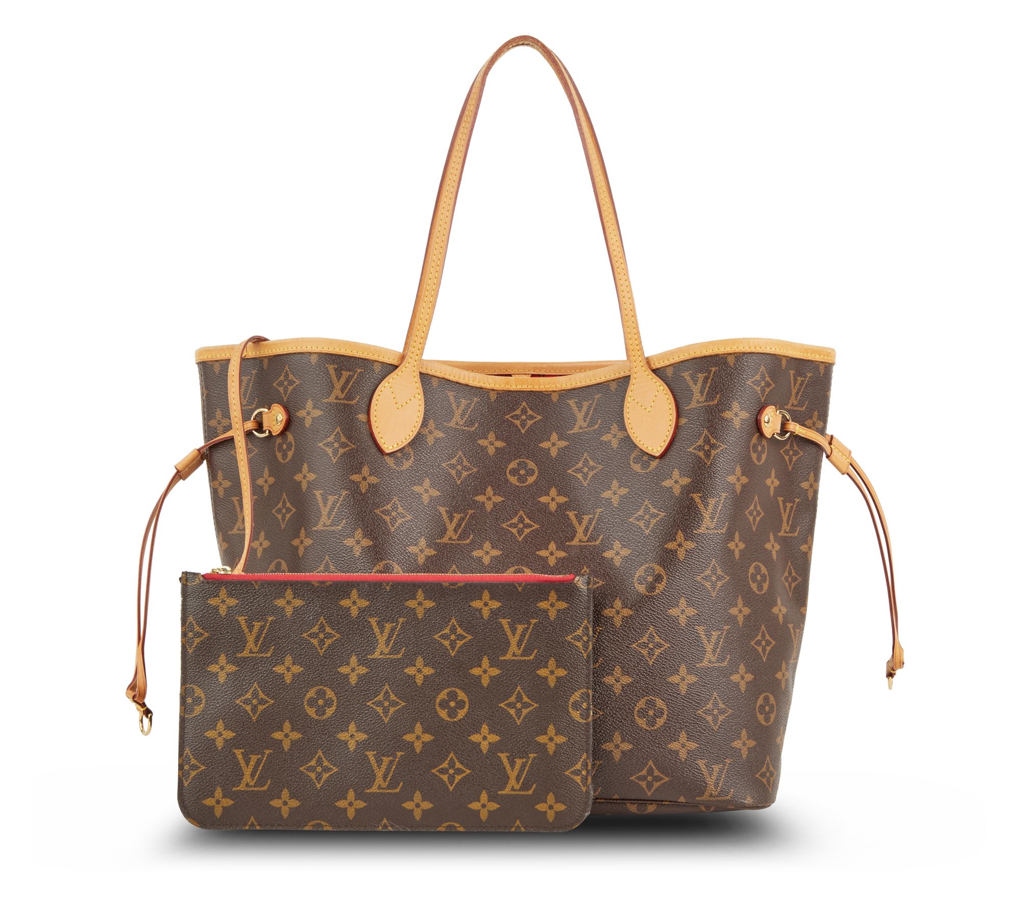 Louis Vuitton Neverfull Brown Canvas Tote Bag (Pre-Owned)