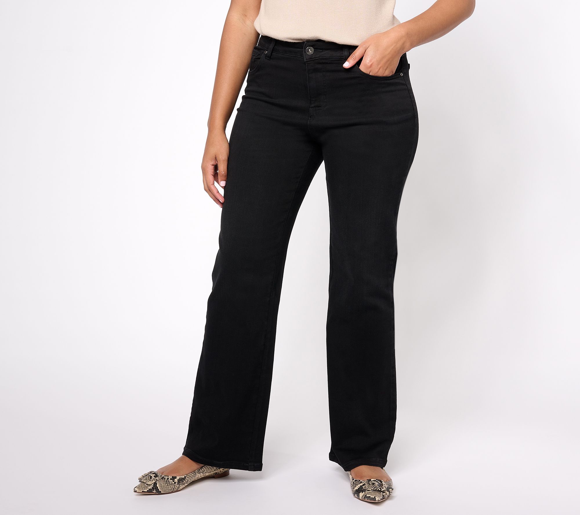 "As Is" Jingle Belles by Kim Gravel Tall Satin Weave Wide Leg Jean