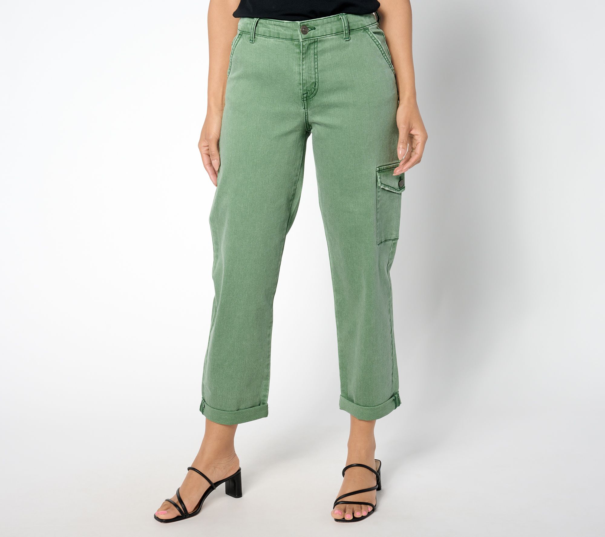 LOGO by Lori Goldstein Petite Boyfriend Cargo Jean