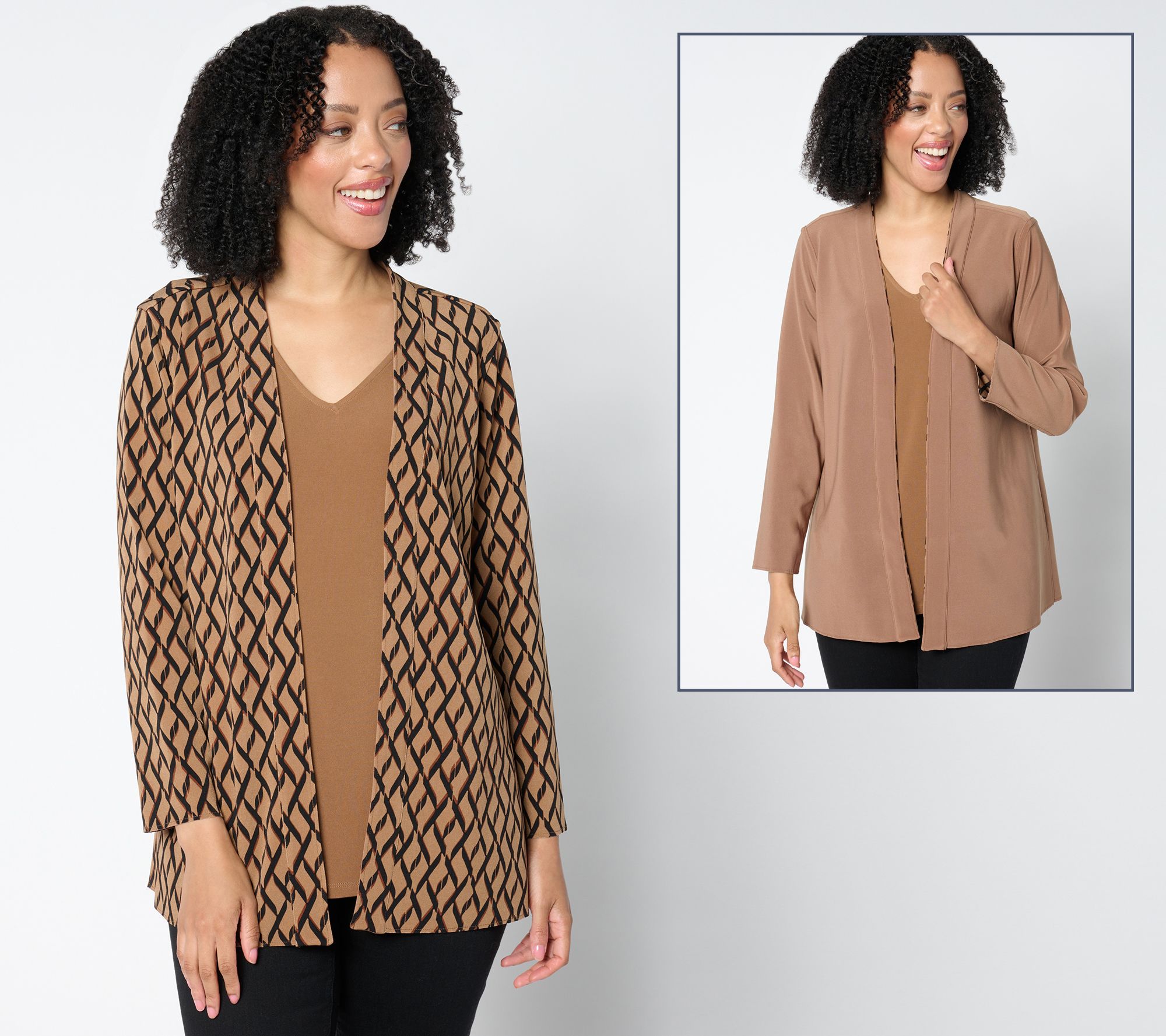 GRAVER Susan Graver Petite LK Fusion Plus Reversible Topper