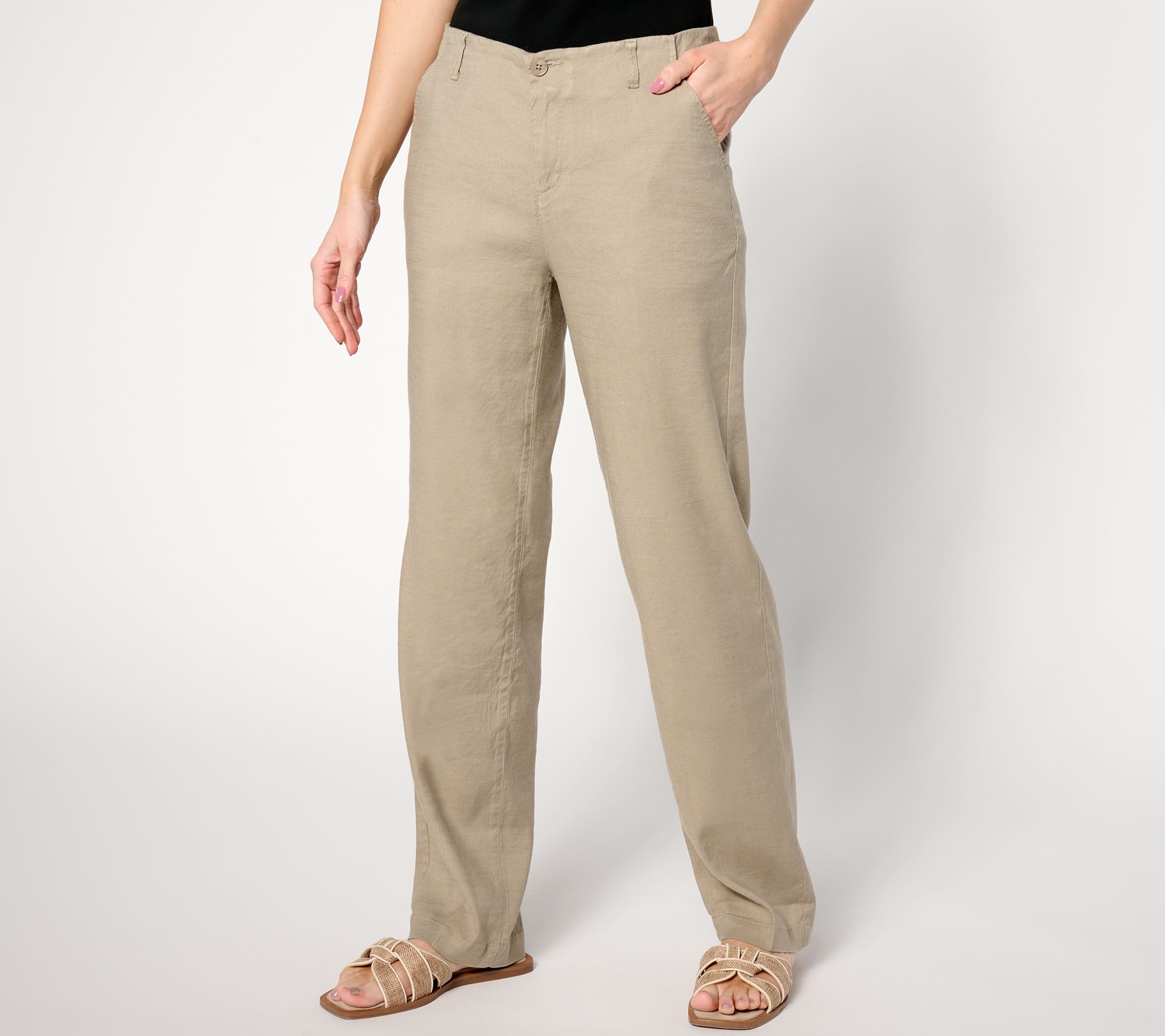 NYDJ Suede Pull-On Slim Bootcut Pants- Saddle Wood 