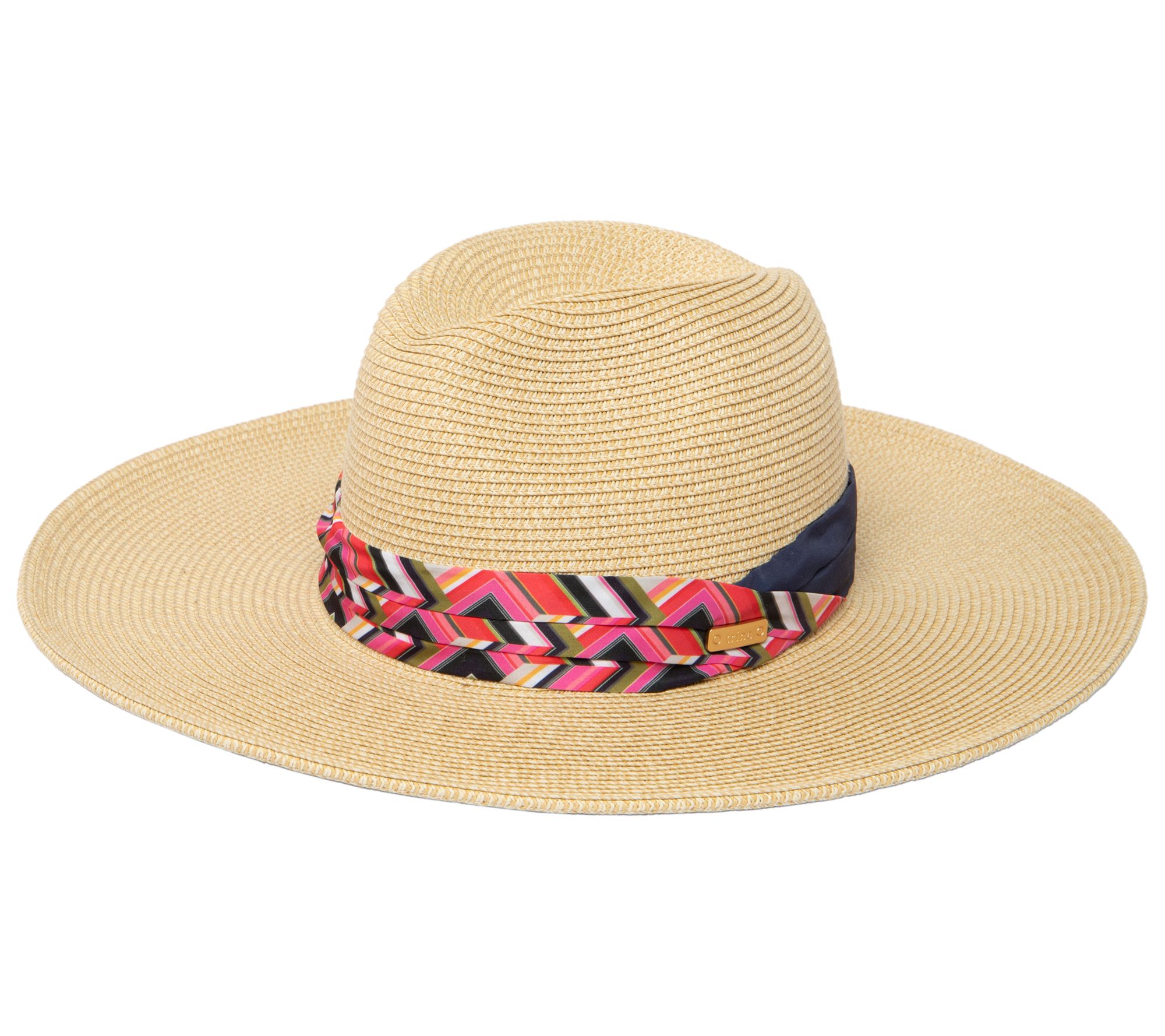 Trina by Trina Turk Azure Straw Fedora Hat