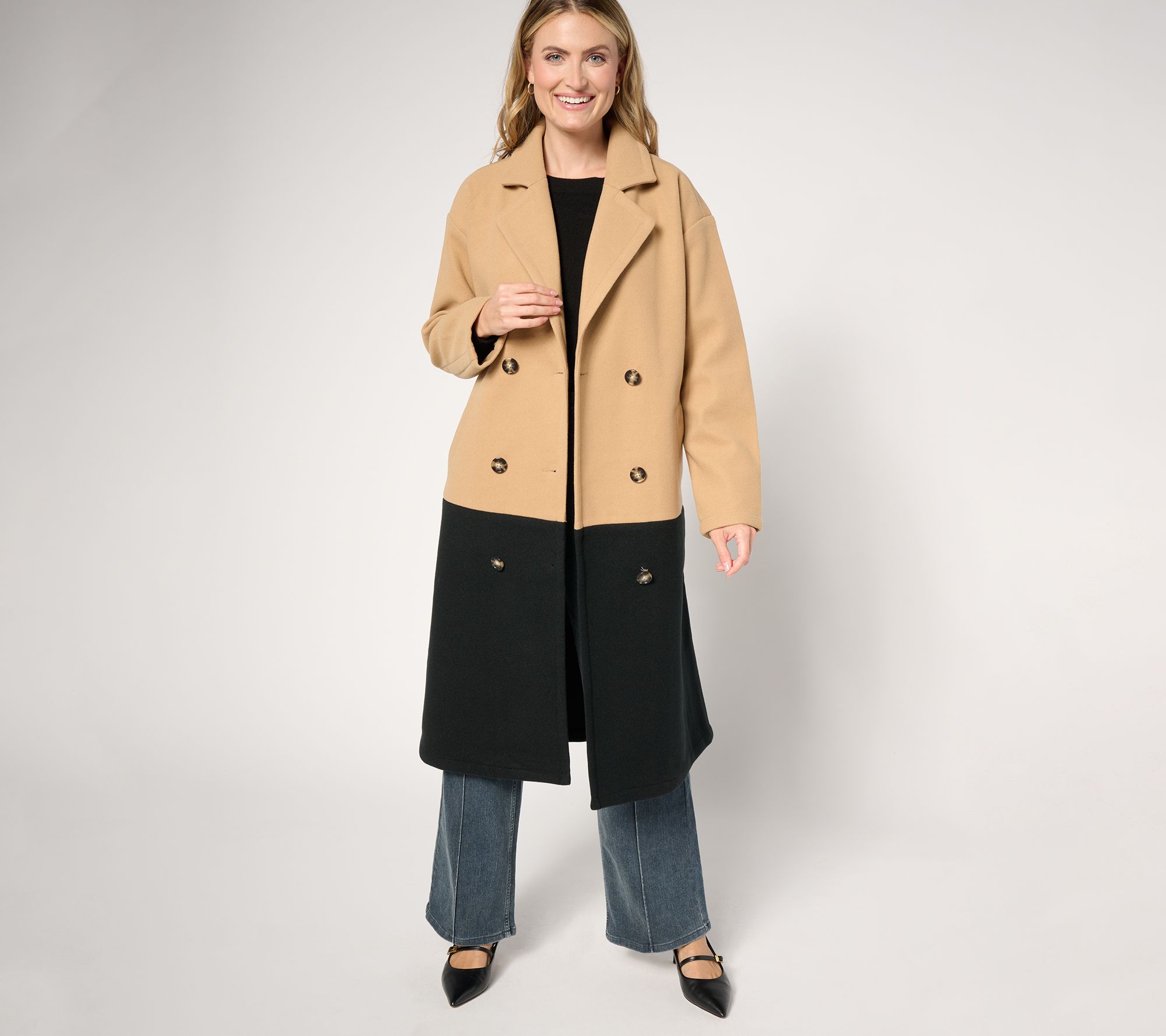 Carla Rockmore Collection Regular The Muse Color Blocked Coat