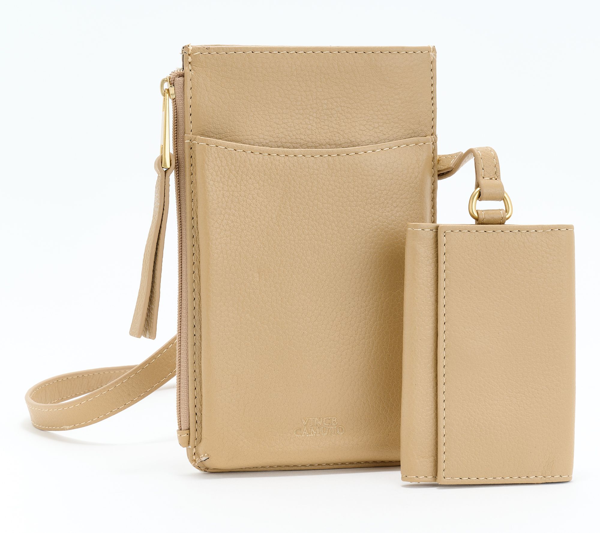 Vince Camuto Apolo Pebbled Leather Phone Crossbody