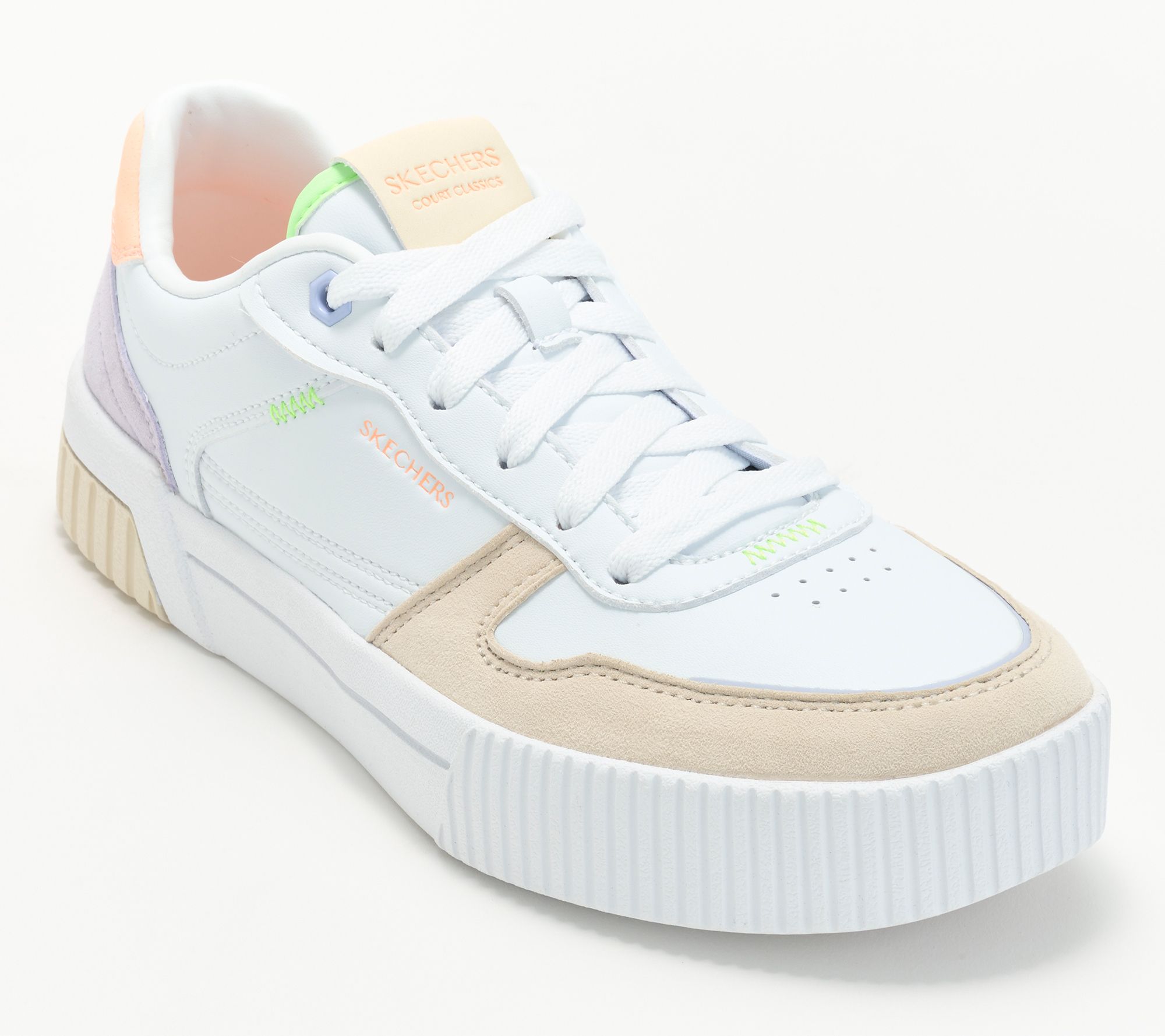 "As Is" Skechers Court Classics Jade Suede or Textil Sneakers