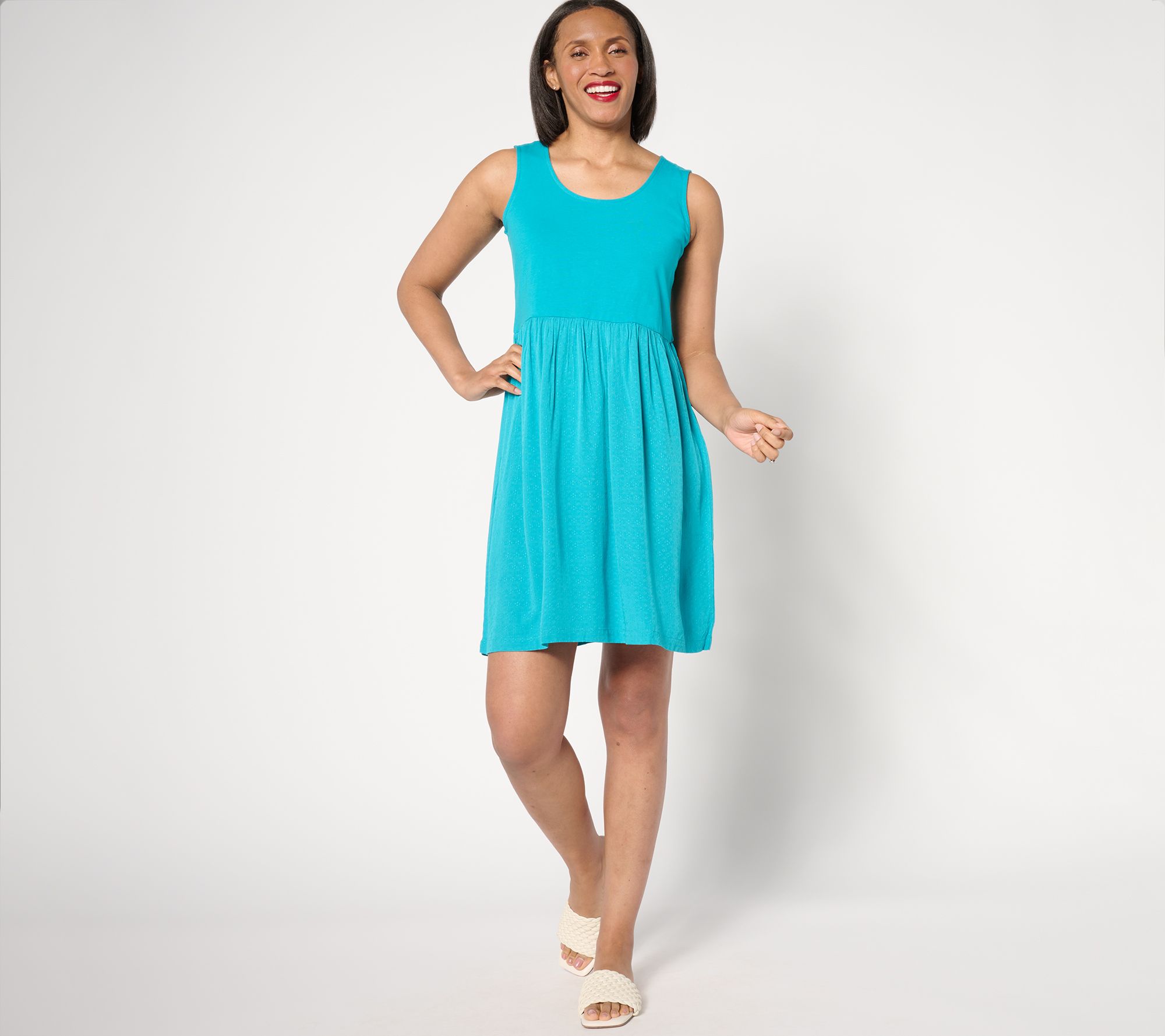 "As Is" MUK LUKS Dream Weave and Eyelet Lounge Dress