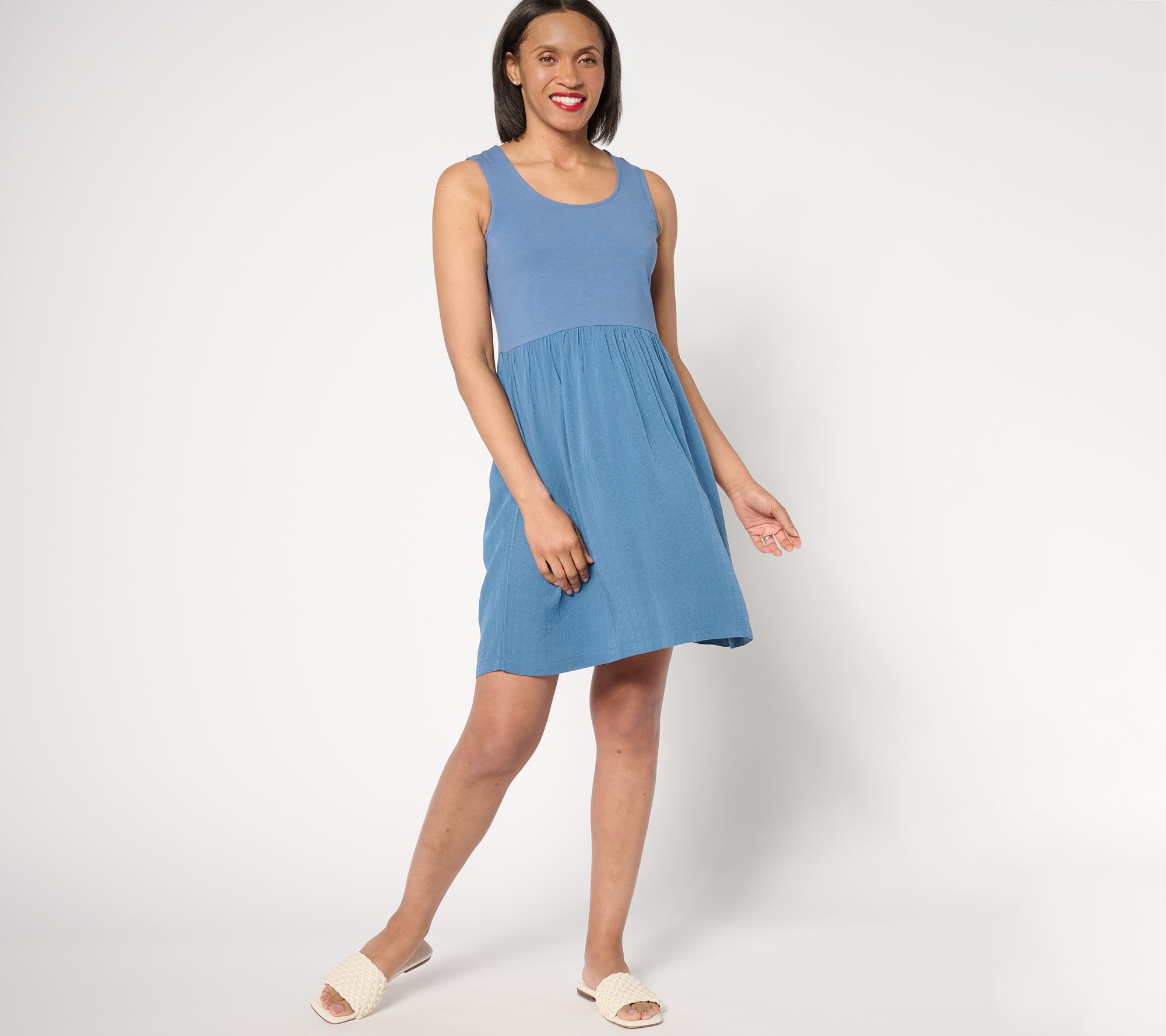 "As Is" MUK LUKS Dream Weave and Eyelet Lounge Dress