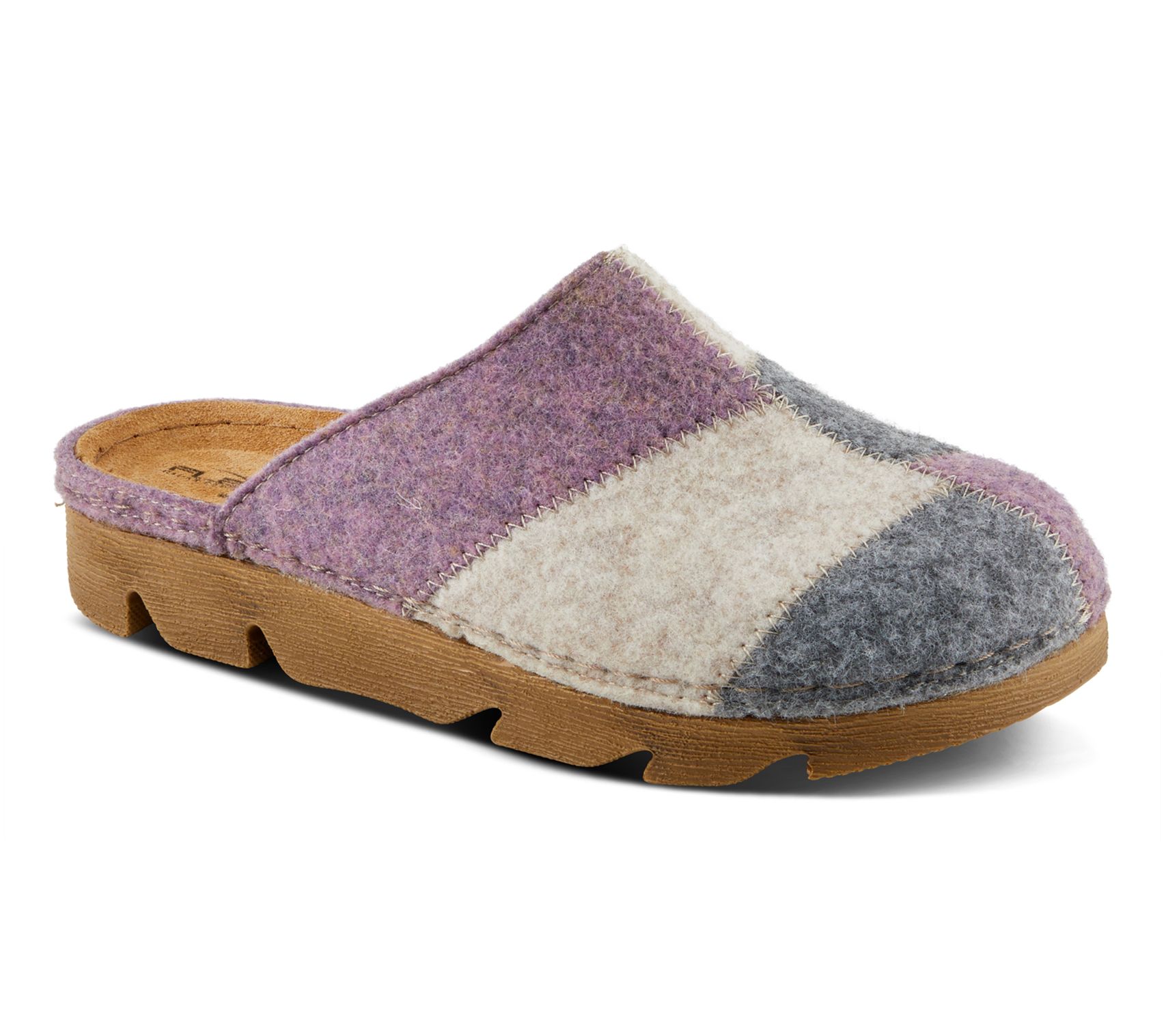 Flexus by Spring Step Patchwork Slippers - Patchy