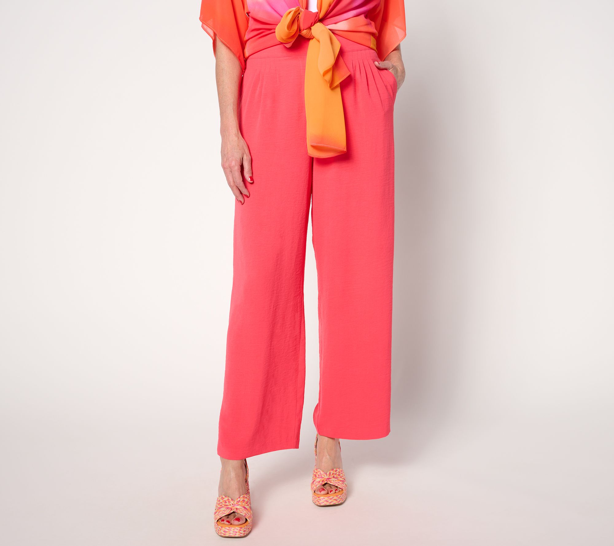 "As Is" nicole by Nicole Miller High Waisted Crepe Pant
