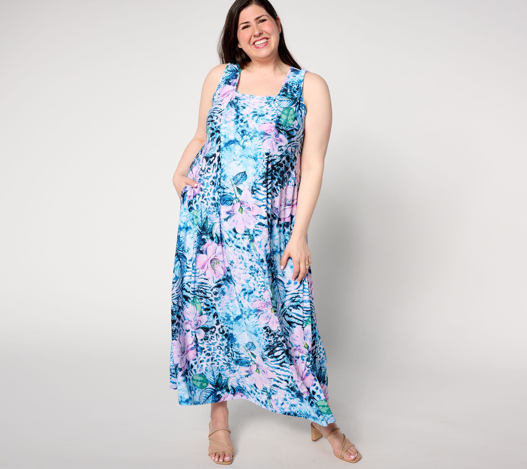 "As Is" Women with Control Petite Como Jersey Dress