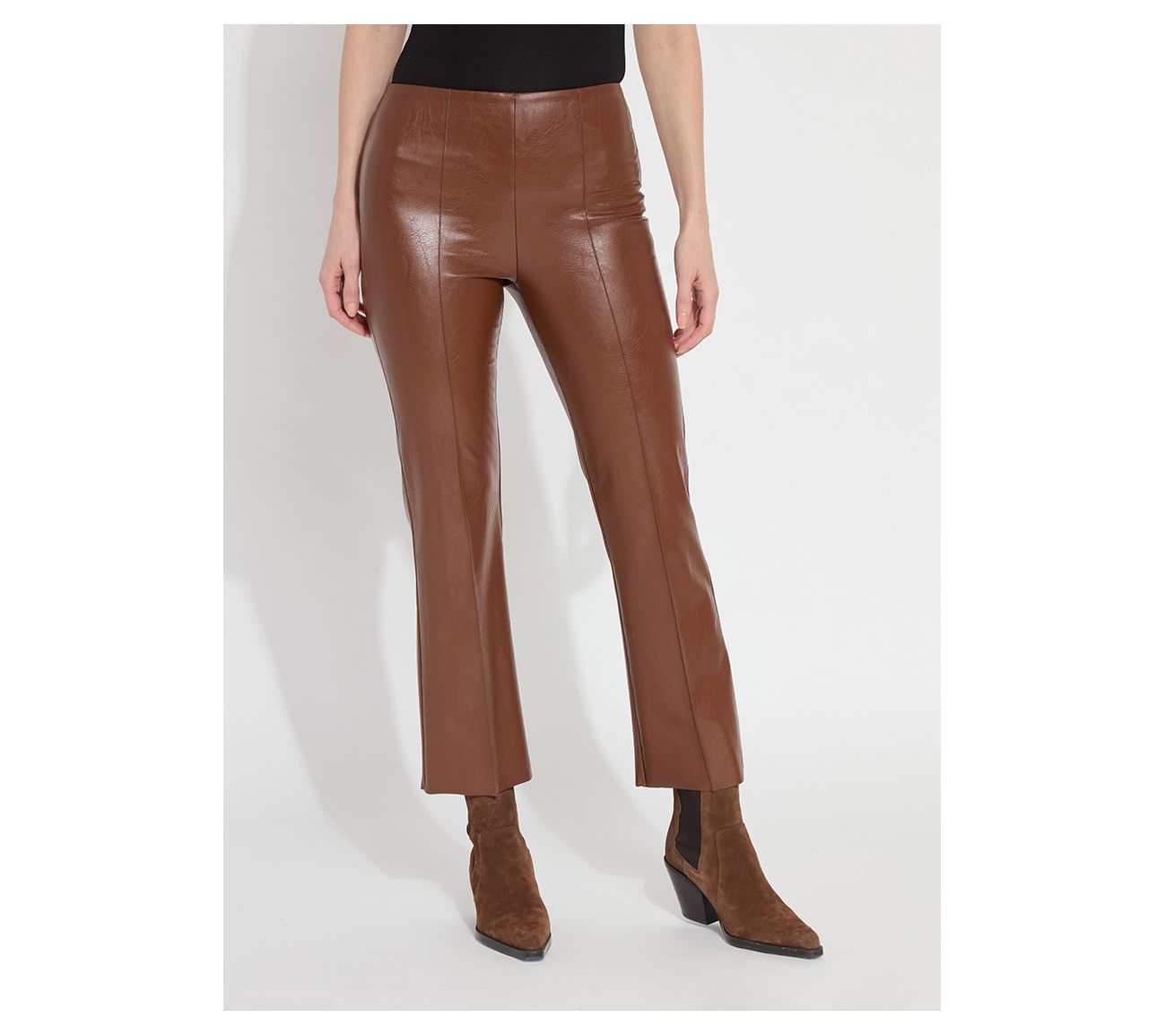 Lysse New York Elysse Vegan Leather Fit & Flare Ankle Pant