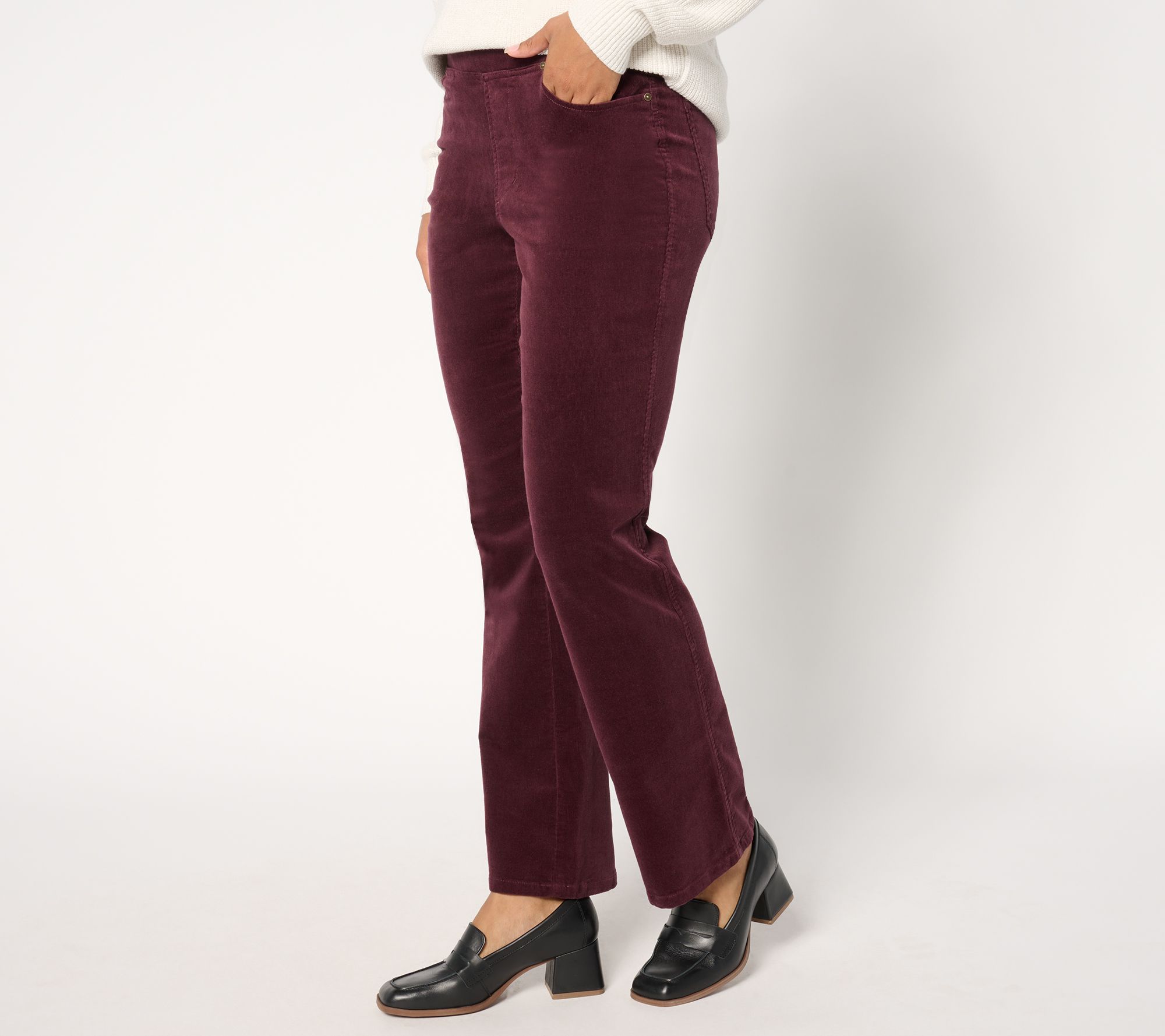 "As Is" Belle by Kim Gravel Reg TripleLuxe Corduroy Boot Cut Pant