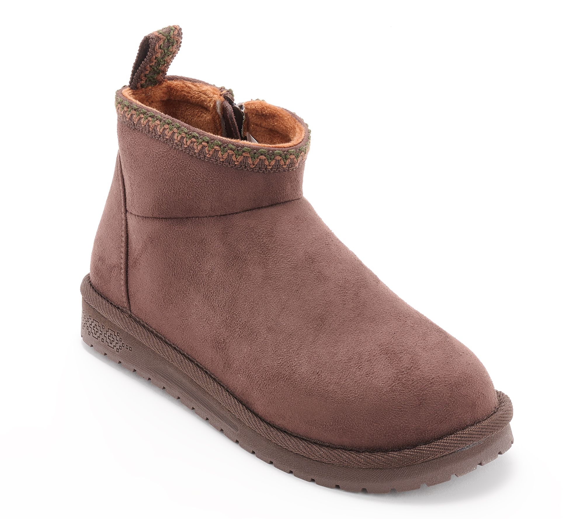 As Is Muk Luks Side Zip Booties- Lydia