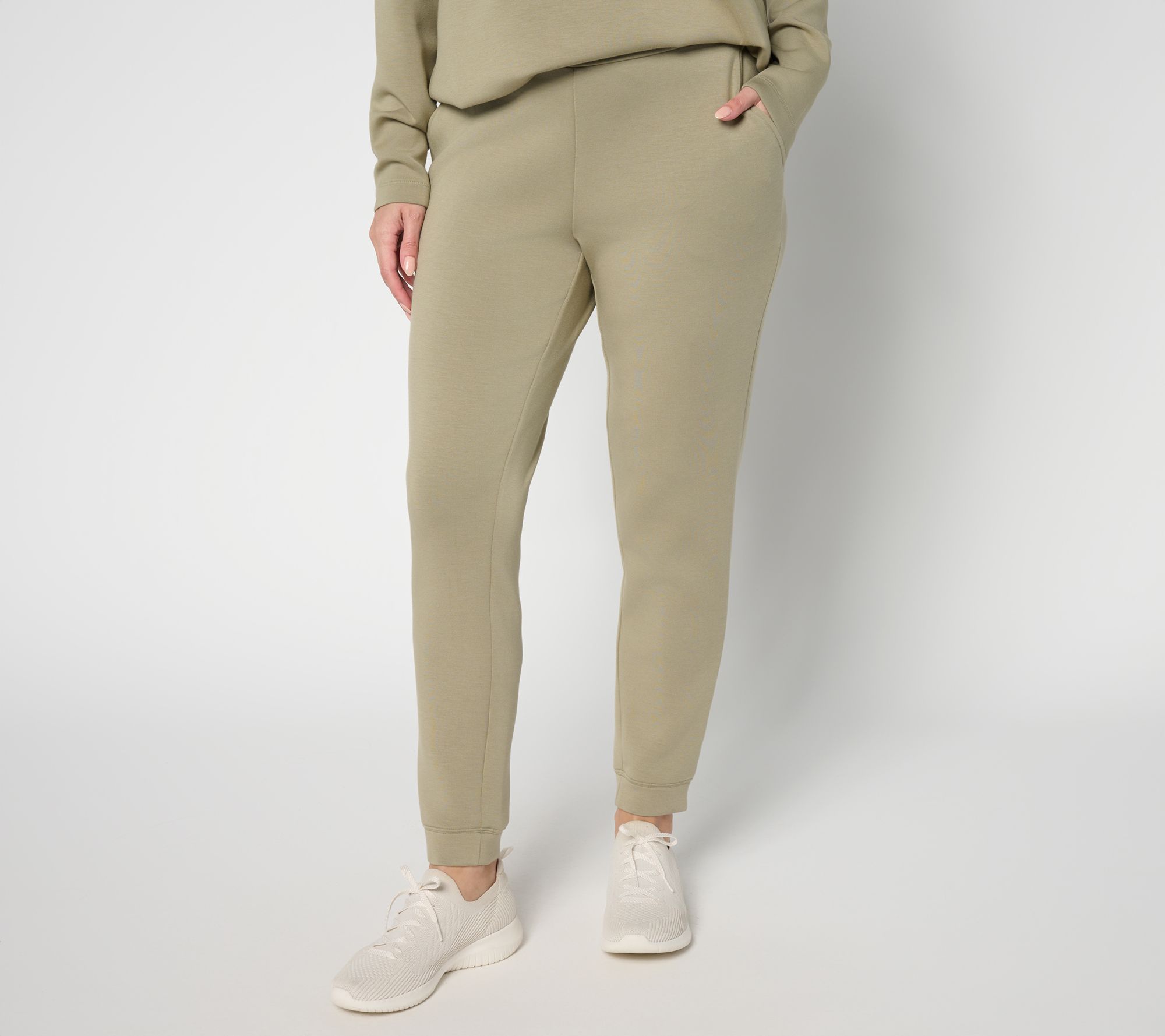Martha Stewart Signature Reg Comfort Stretch Knit Tapered Ankle Pants