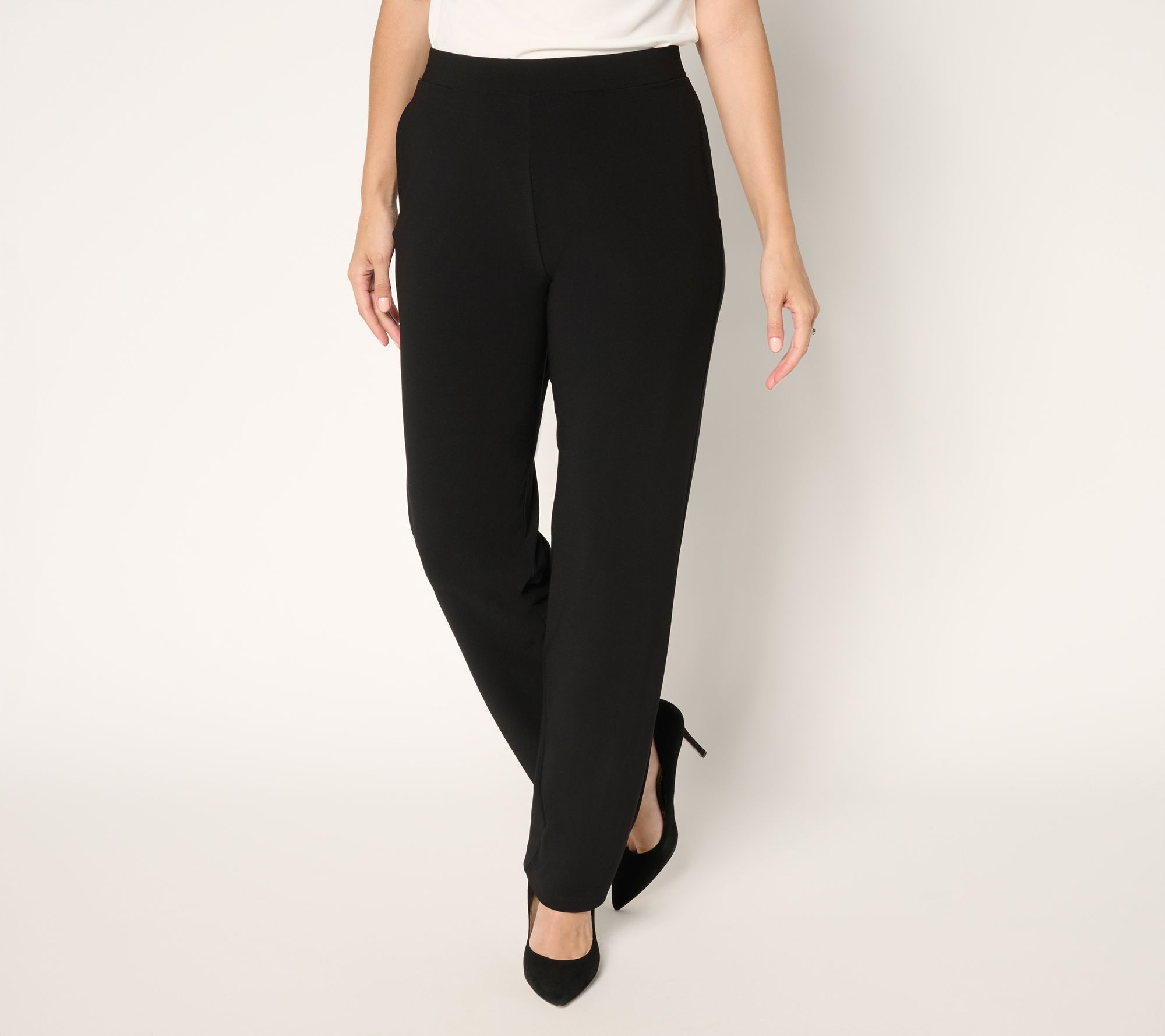 Susan Graver Every Day Regular Textured Liquid Knit Pants