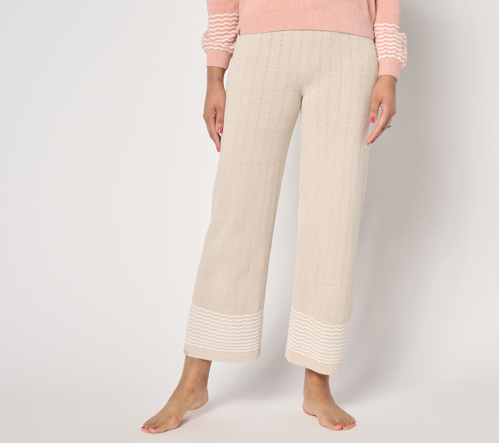 "As Is" Barefoot Dreams Petite CozyChic Ultra Lite Pointelle Pant