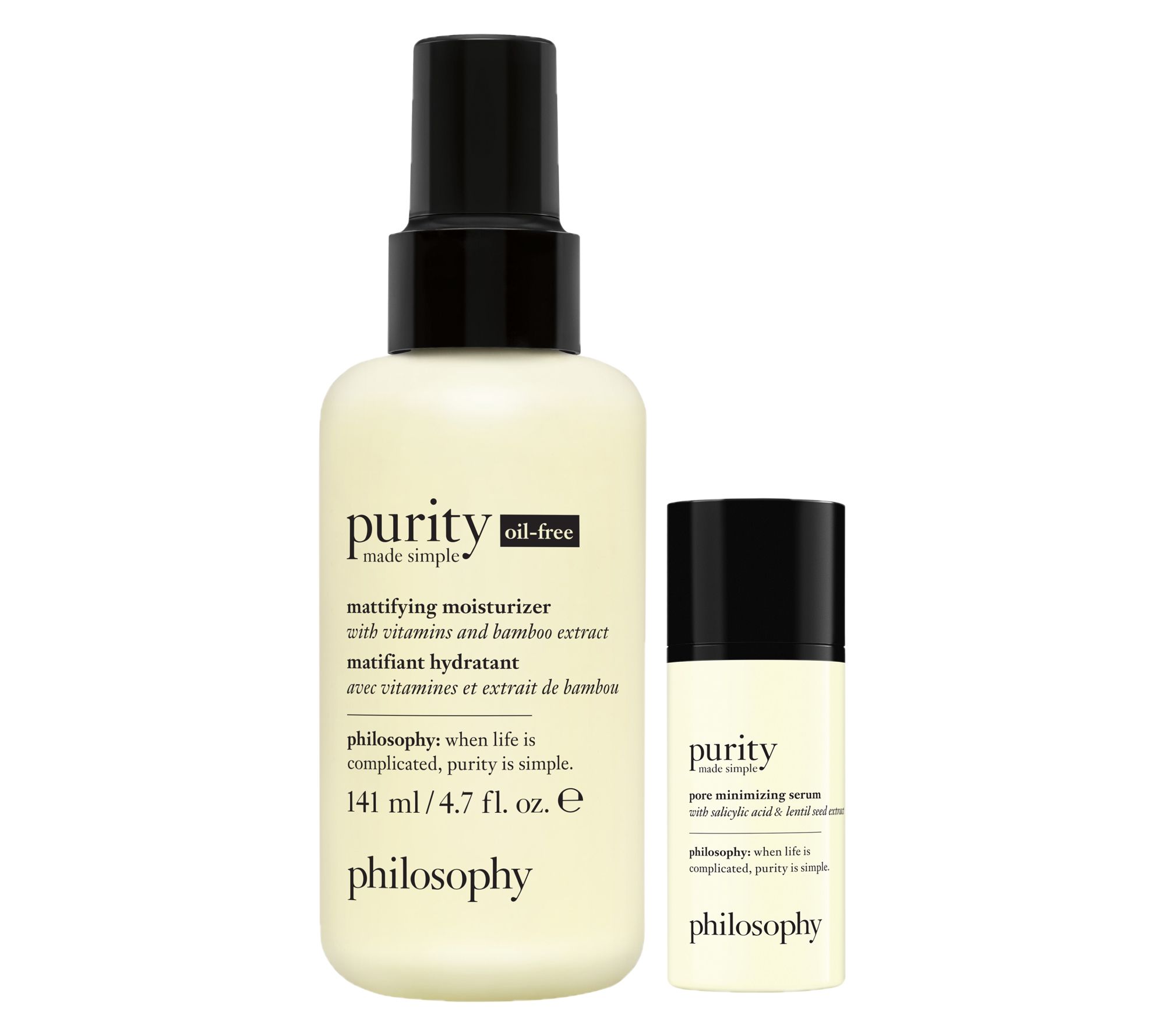 philosophy purity treat & moisturize skincare duo