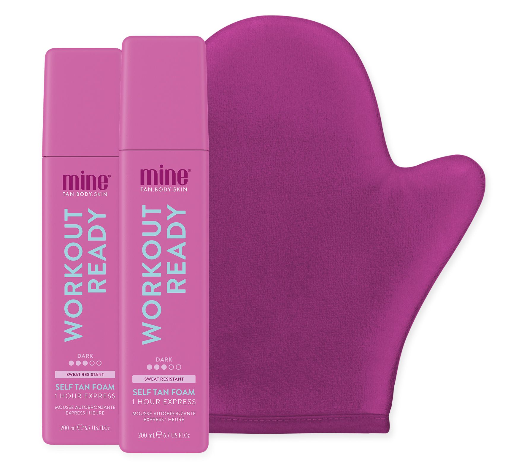 Mine Tan Workout Ready Self-Tan Foam Duo + Mitt
