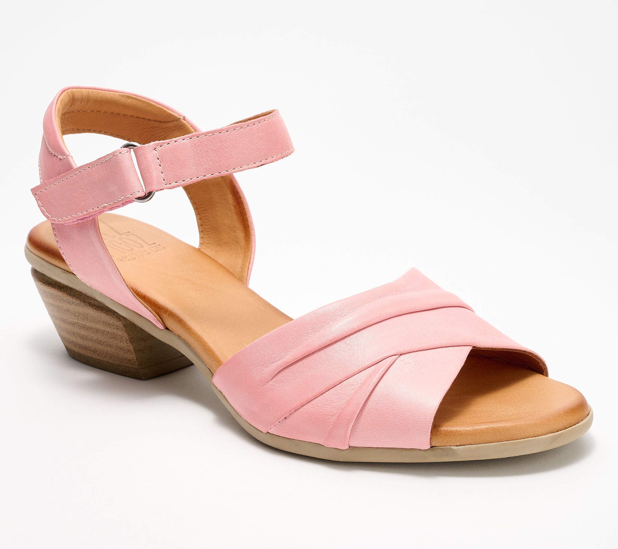 "As Is" Miz Mooz Leather Adjustable Heeled Sandals - Kacie