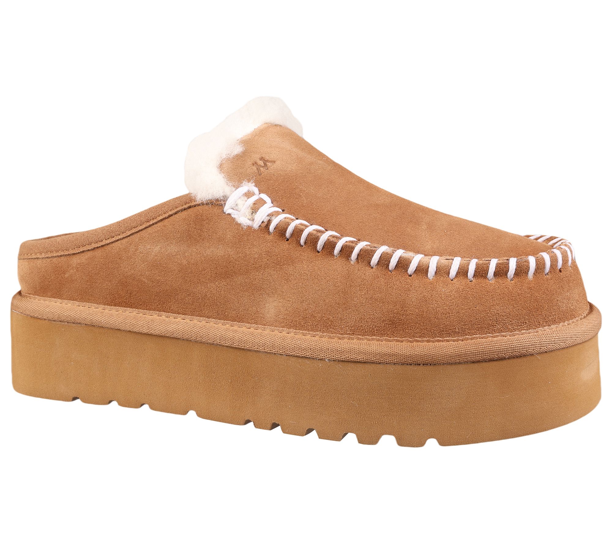 Mykos Suede Slip-On Platform Mules -Cassie