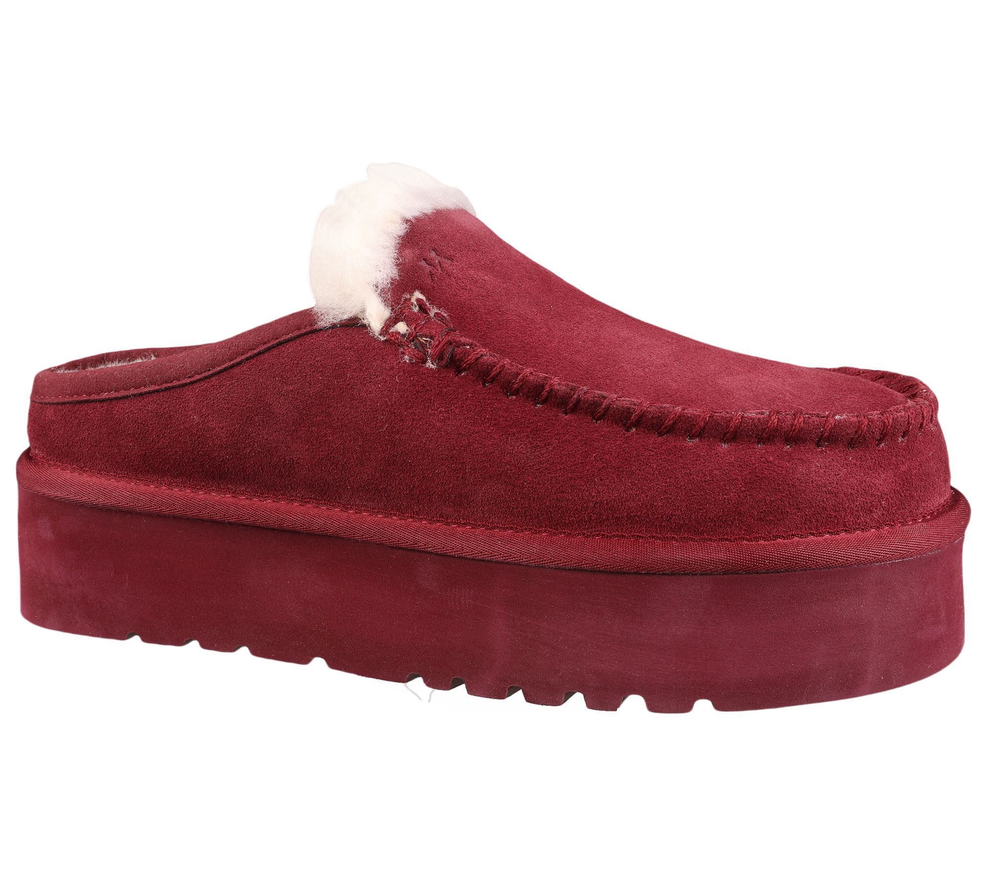 Mykos Suede Slip-On Platform Mules -Cassie