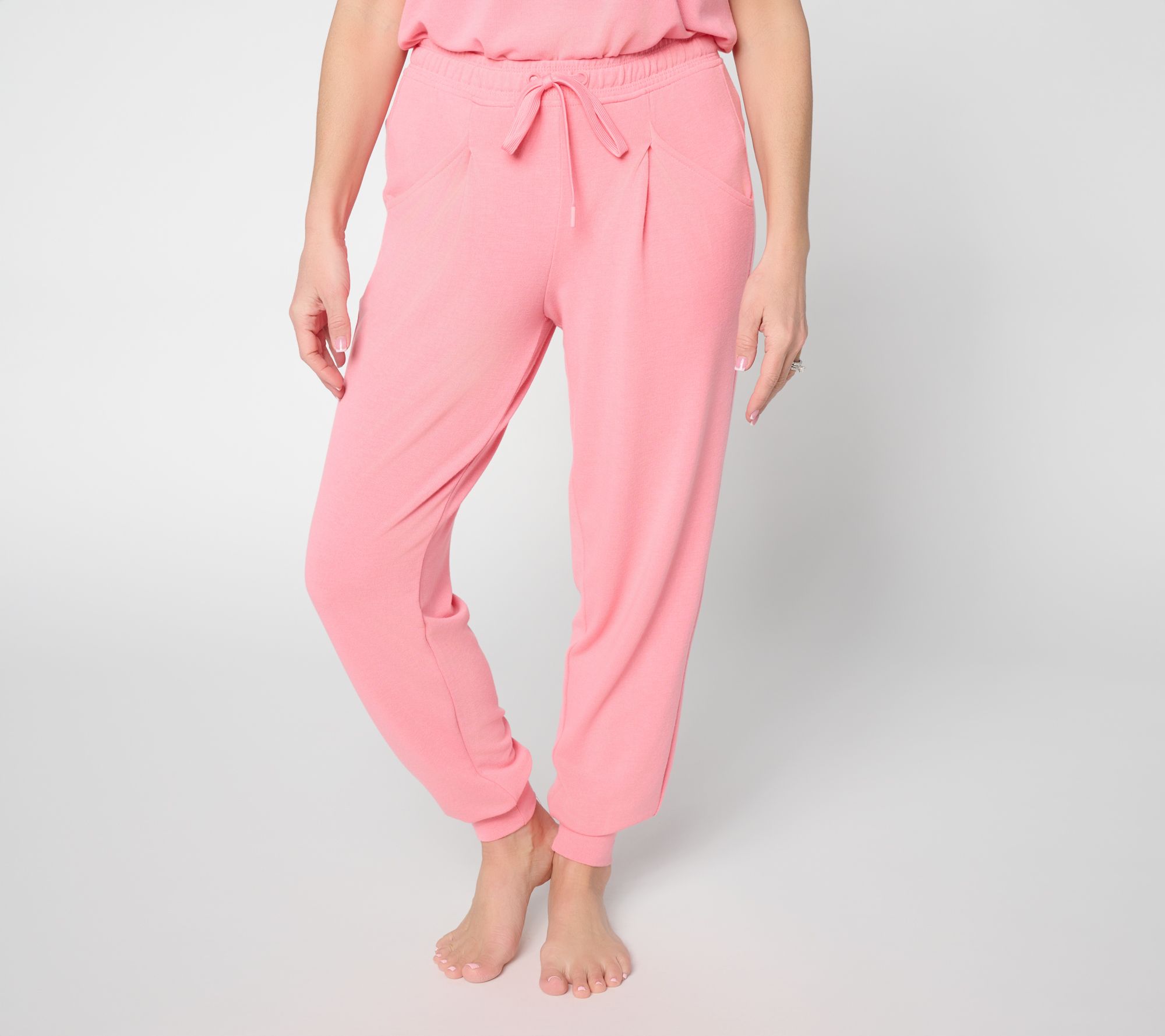 Cuddl Duds Modern Jersey Knit Pleat Front Jogger