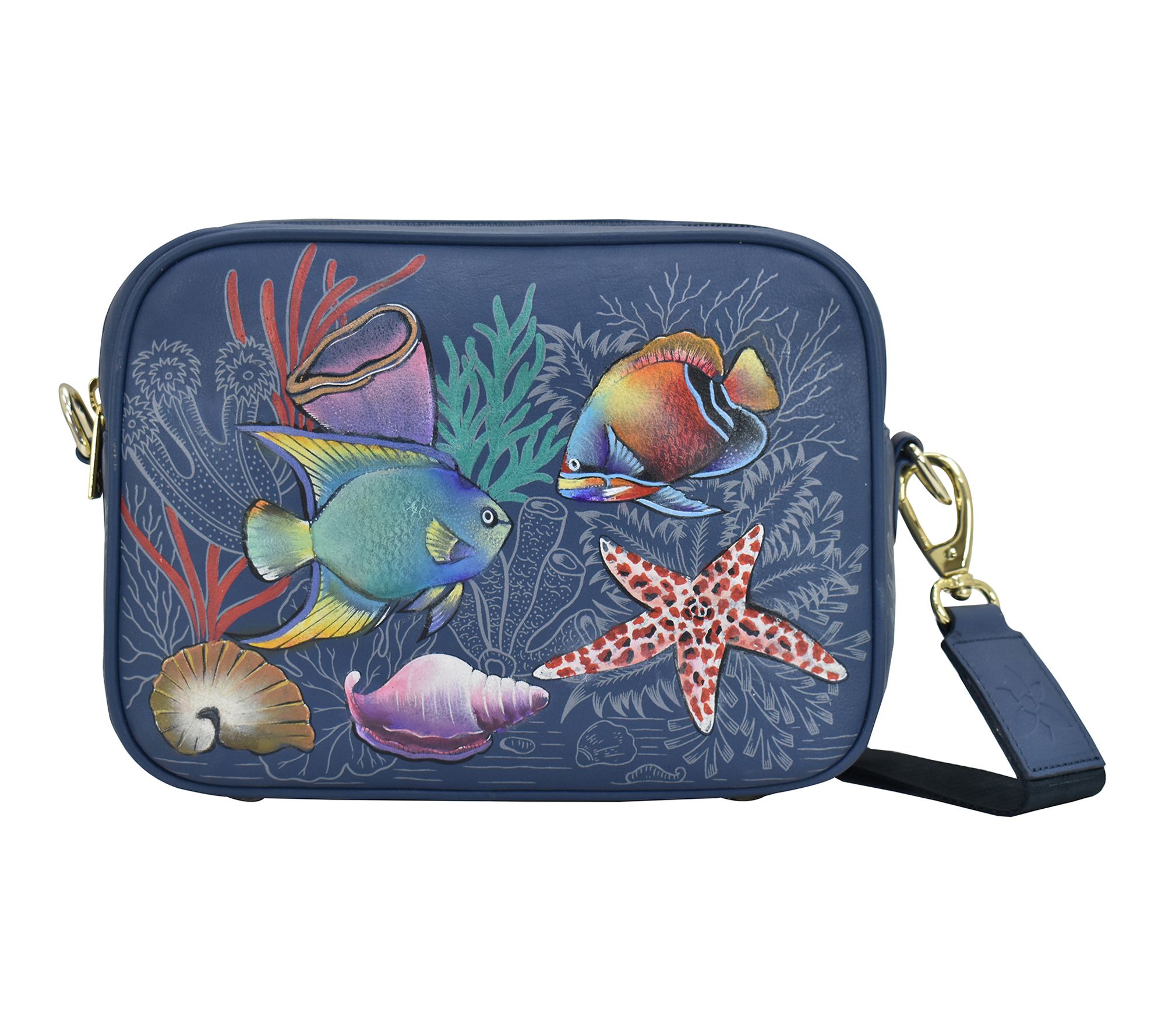 Anushcka Painted Leather Twin Top Messenger