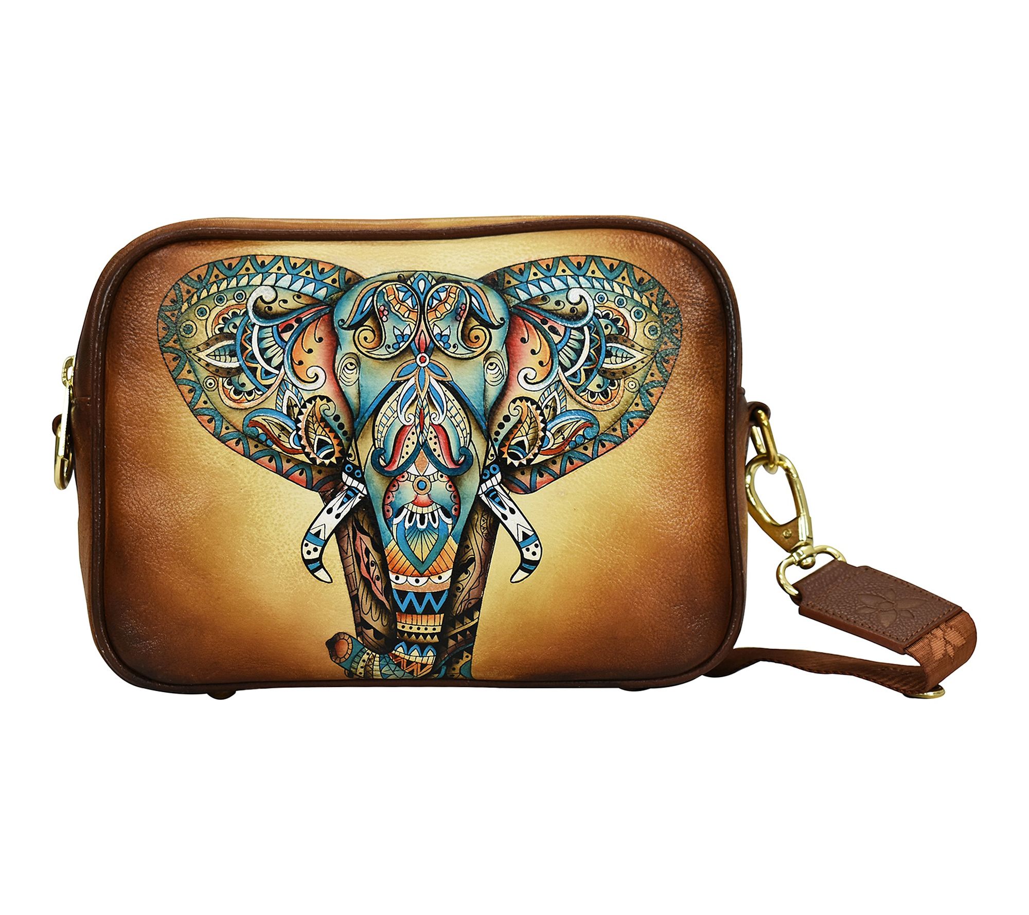 Anushcka Painted Leather Twin Top Messenger