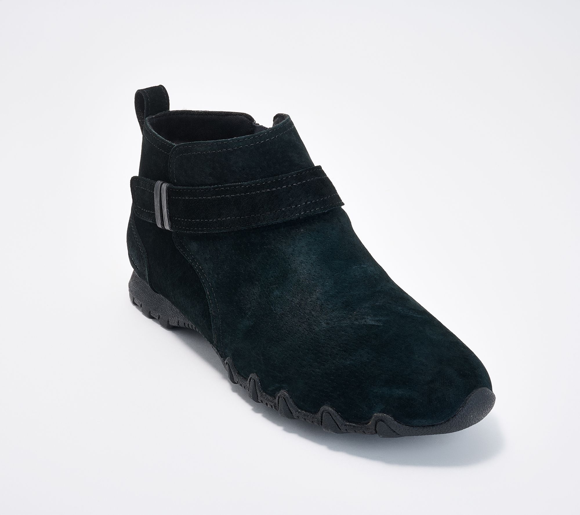 "As Is" Skechers Bikers Lite Suede Side-Zip Booties