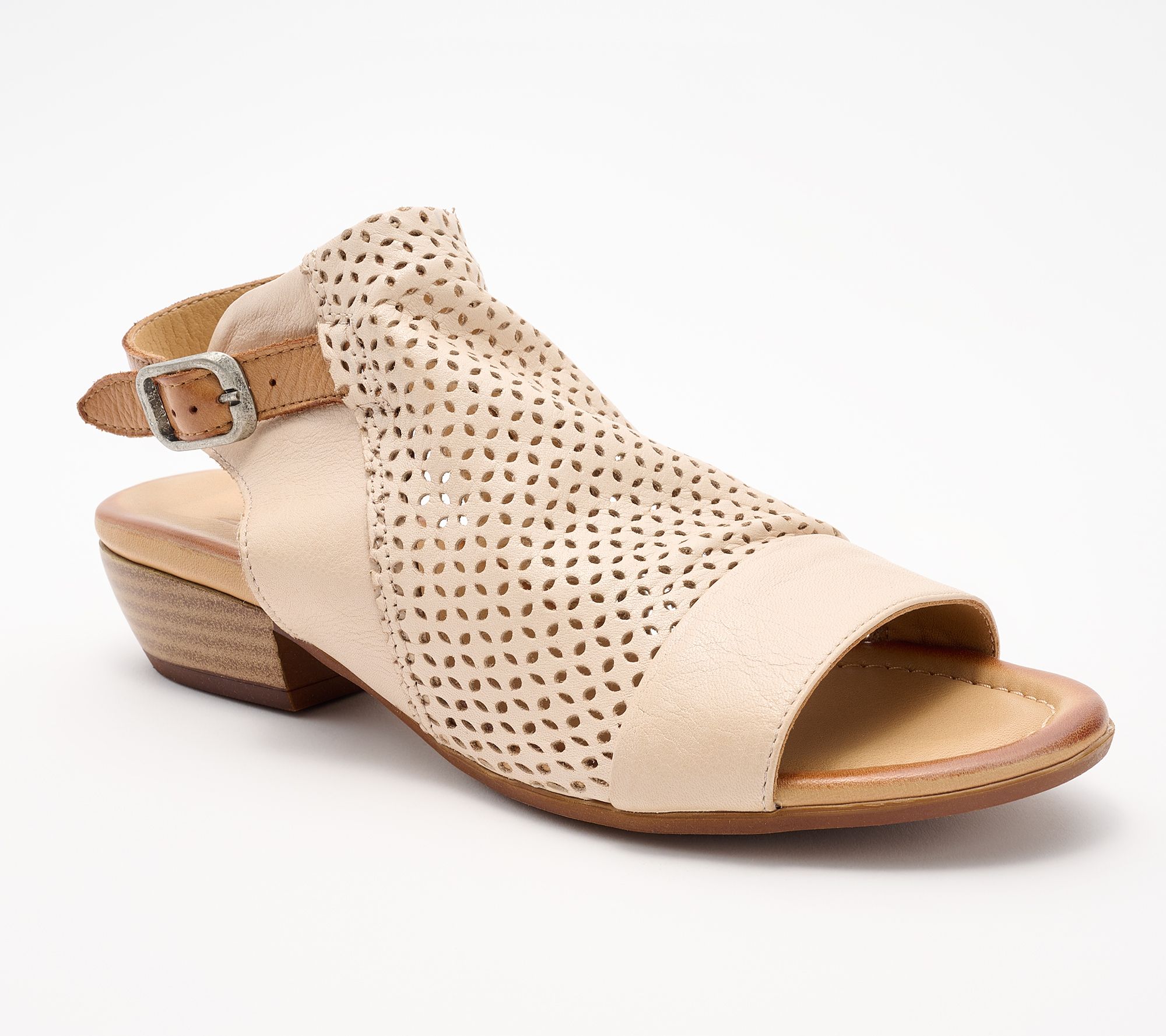 Miz Mooz Leather Shooties Heeled Sandals - Cayden