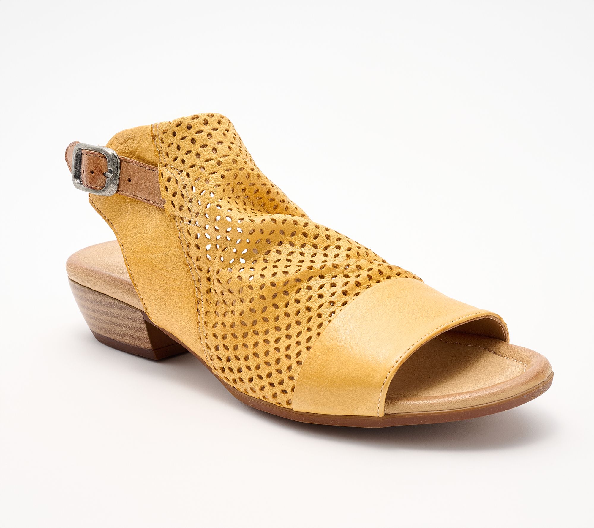 Miz Mooz Leather Shooties Heeled Sandals - Cayden